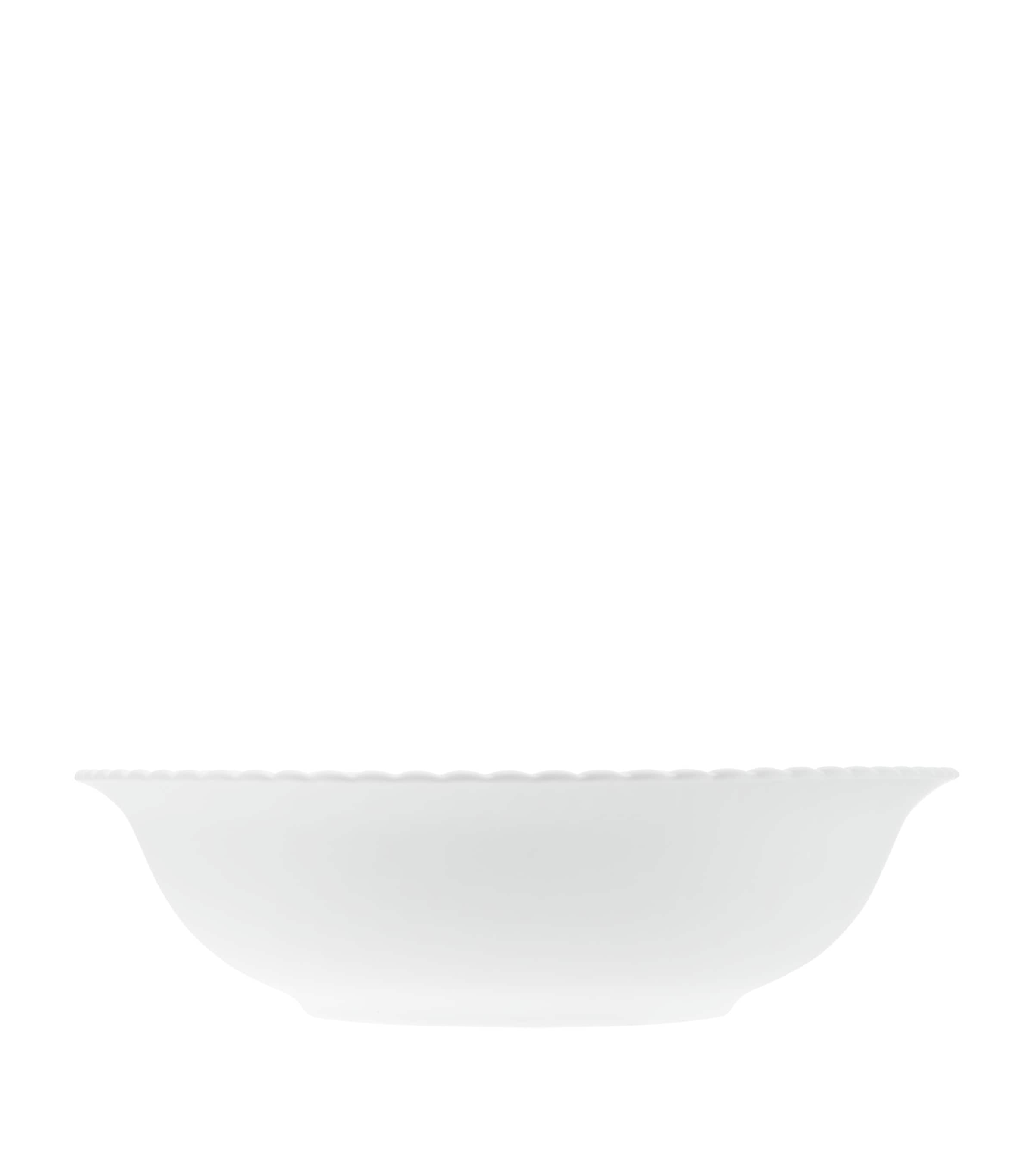 Porcelain Babylone Vegetable Dish (27cm) WHITE Image 2