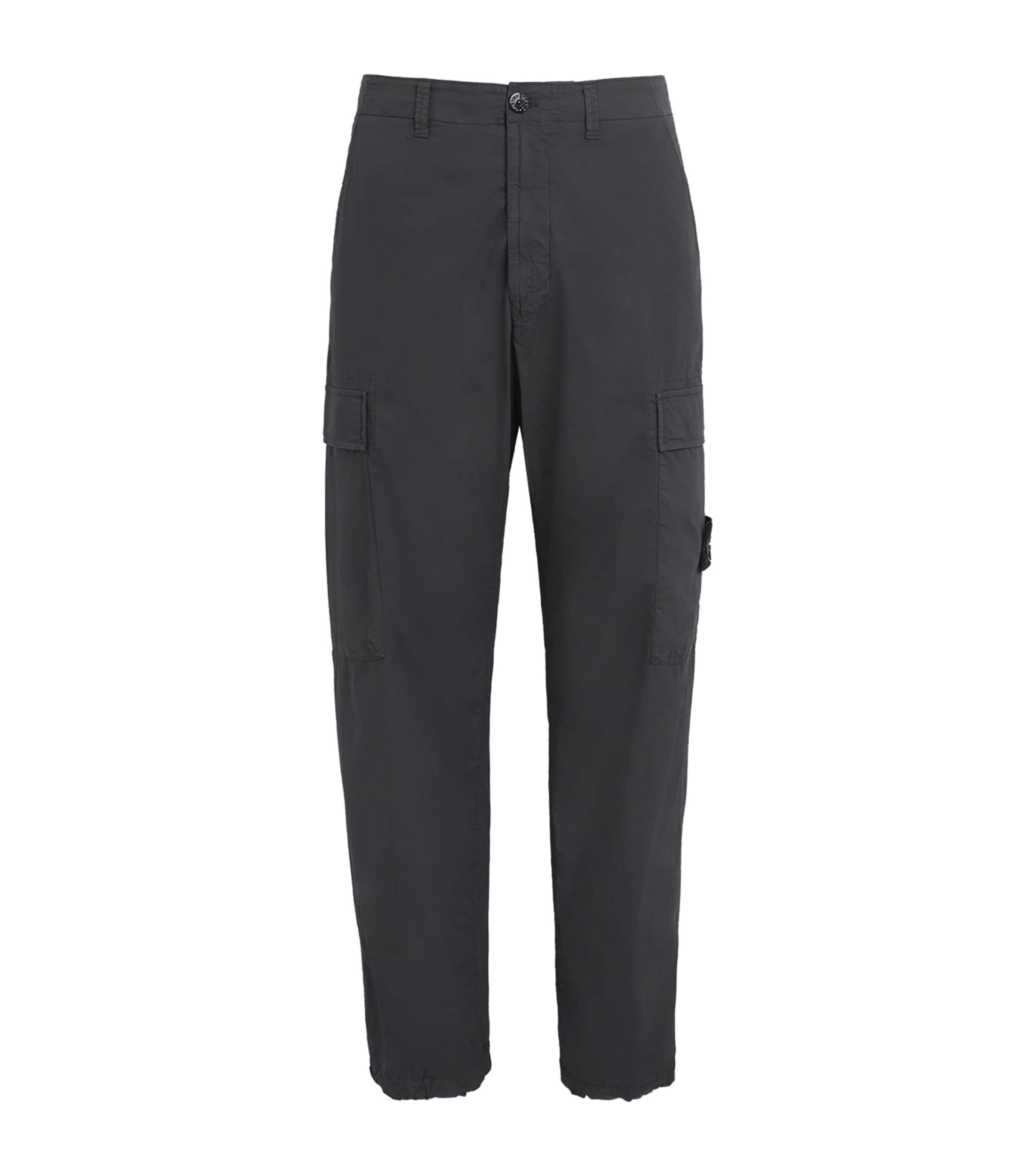 Stone Island Mens Stretch Cotton Cargo Trousers Image 1