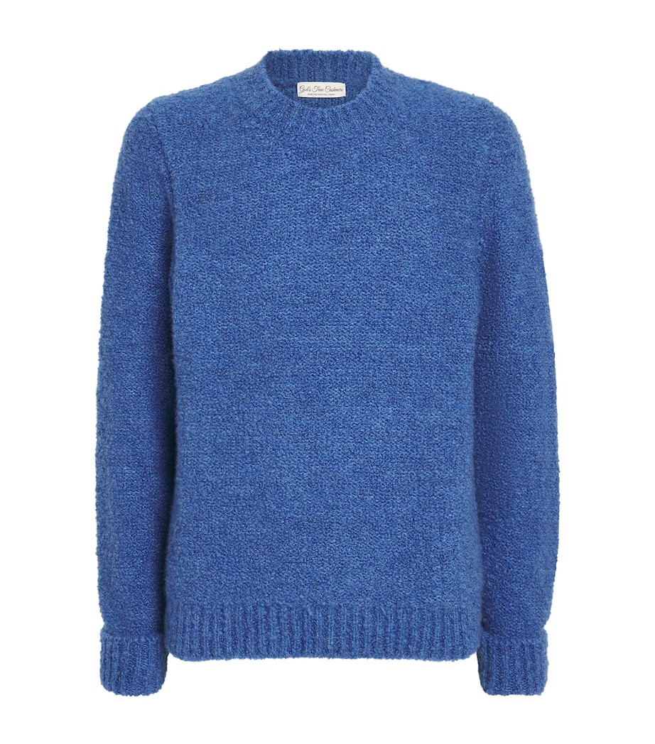 GOD'S TRUE CASHMERE Mens Cashmere Cloud Sweater Lapis Lazuli Image 1