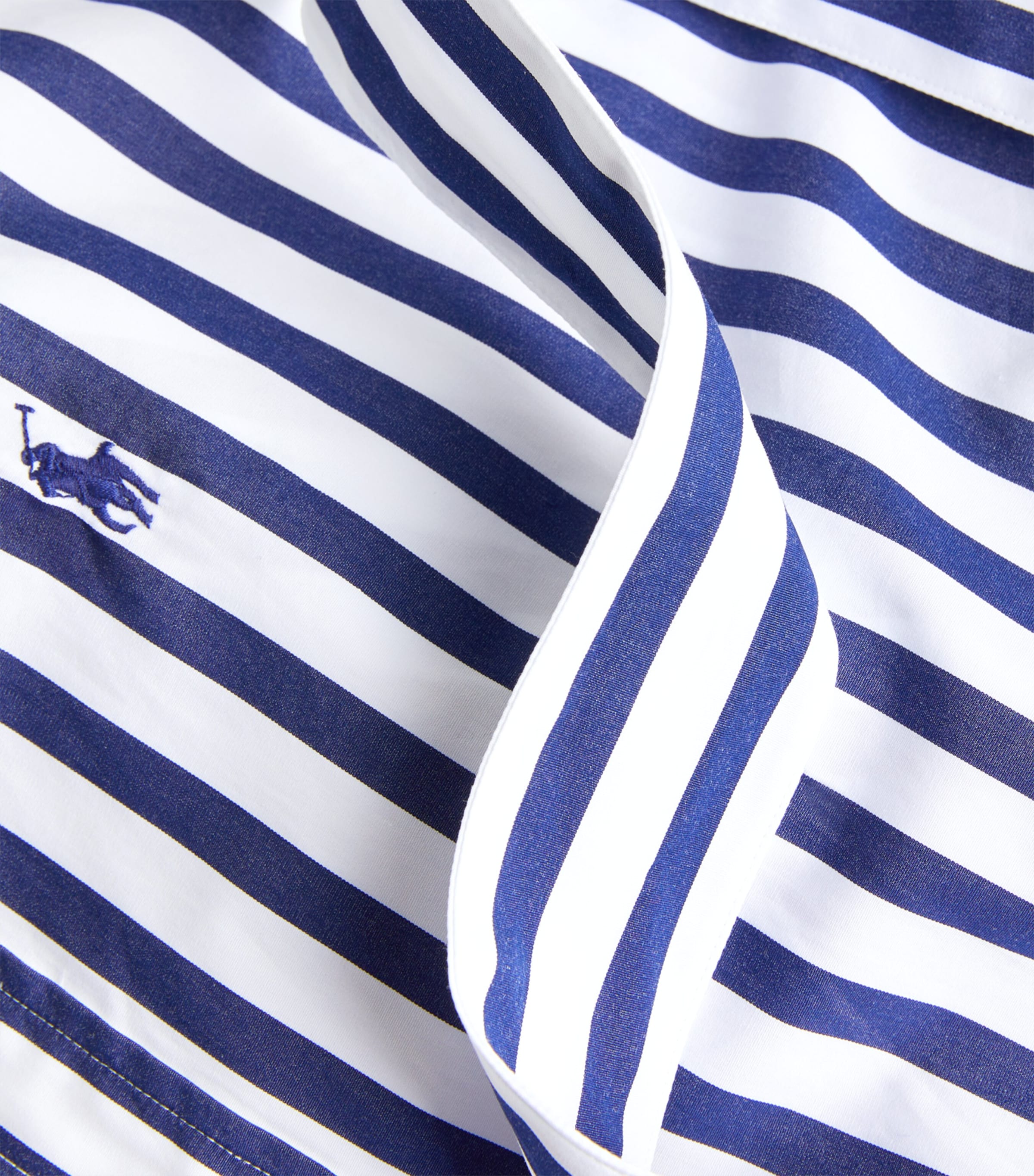 Stripe Polo Pony Mini Shirt Dress 970A NVY/W Image 6