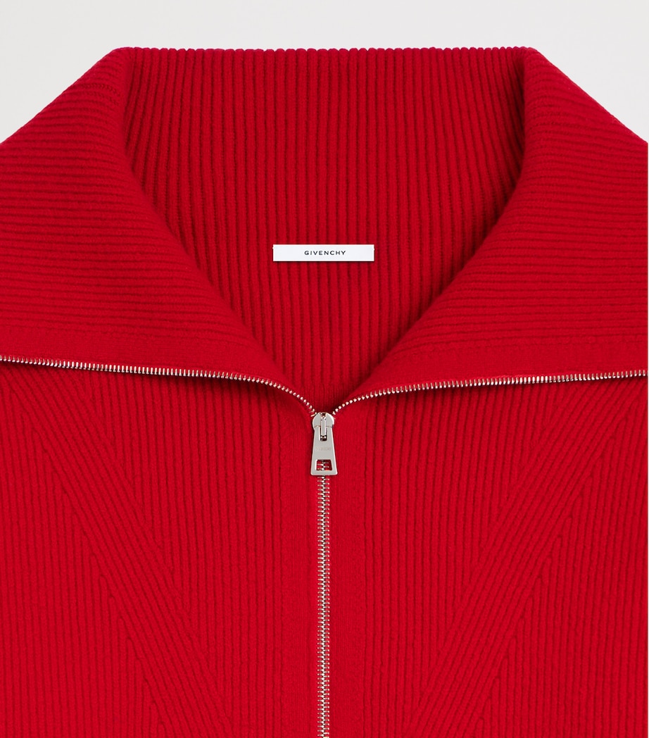 Givenchy Womens Wool-Blend Zip-Up Cardigan Image 4