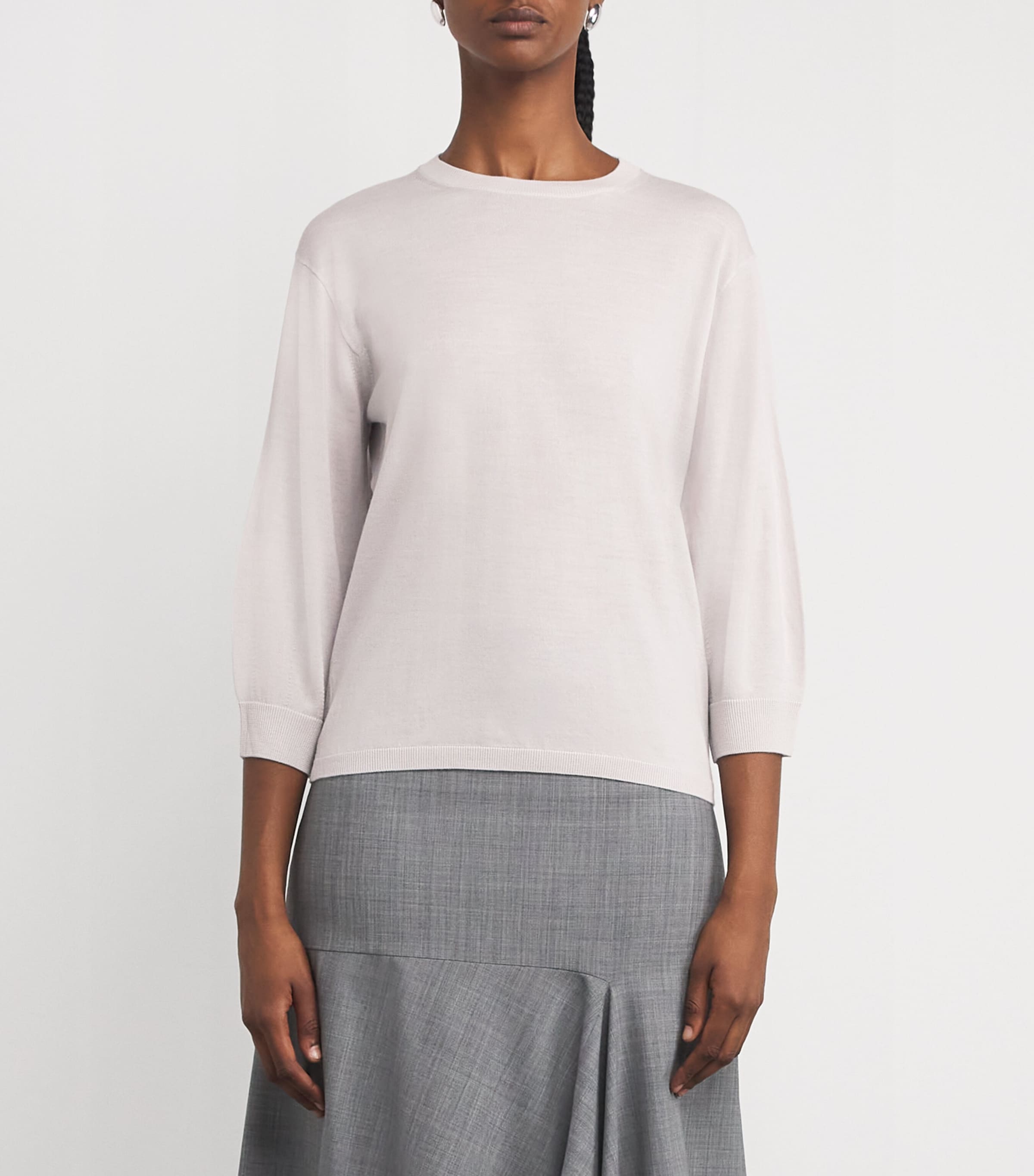 Virgin Wool Sweater WHITE Image 3