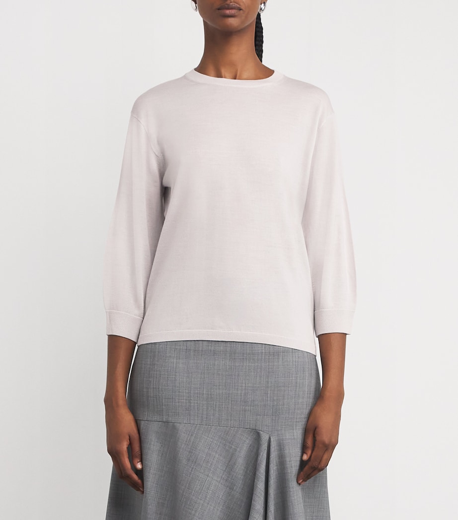 Virgin Wool Sweater WHITE Image 3