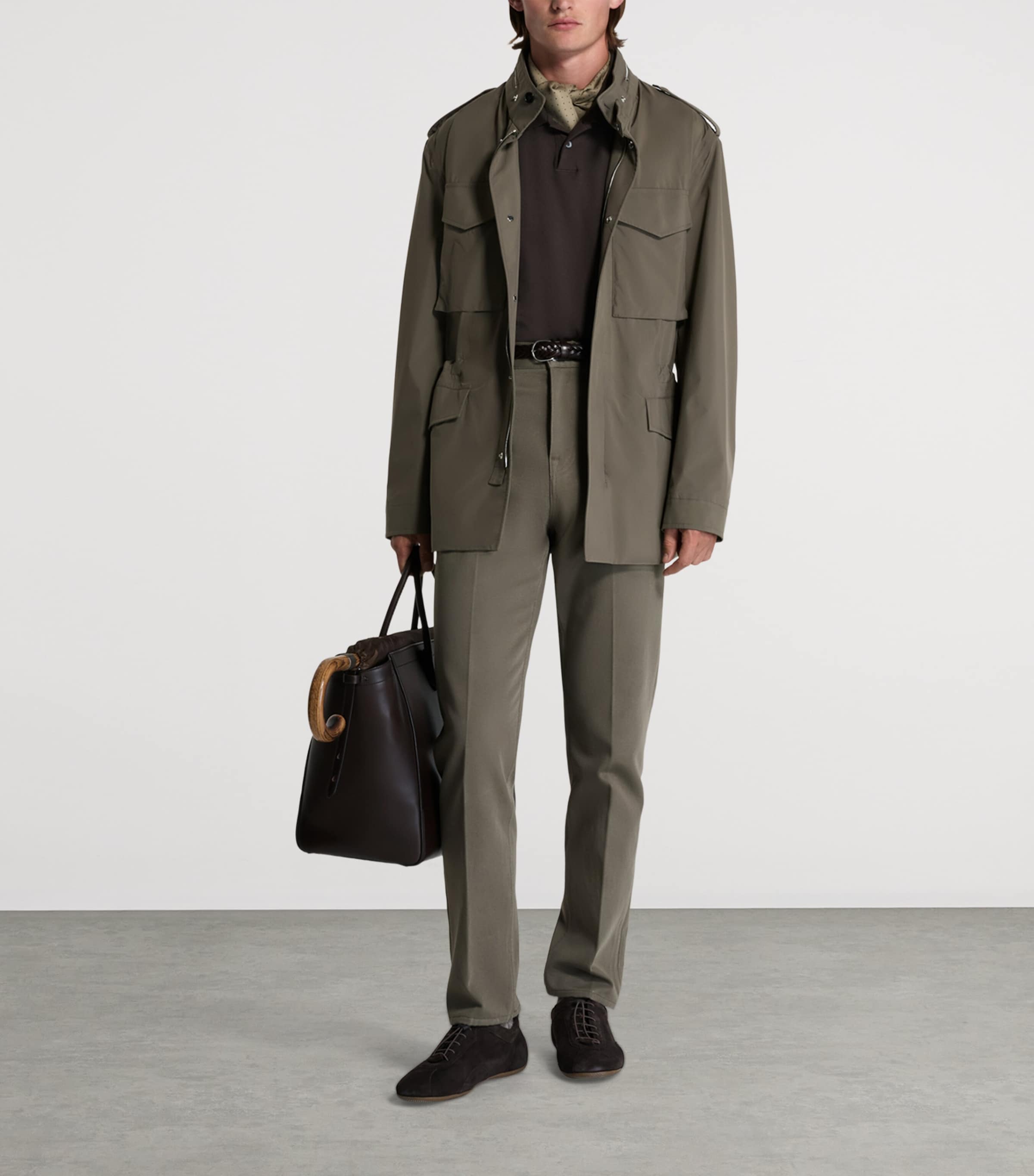 Dunhill Mens Field Jacket Khaki Image 2
