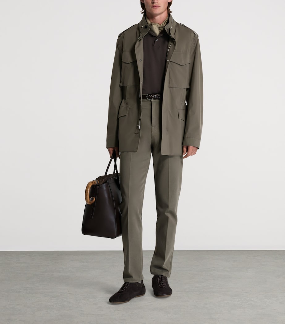 Dunhill Mens Field Jacket Khaki Image 2