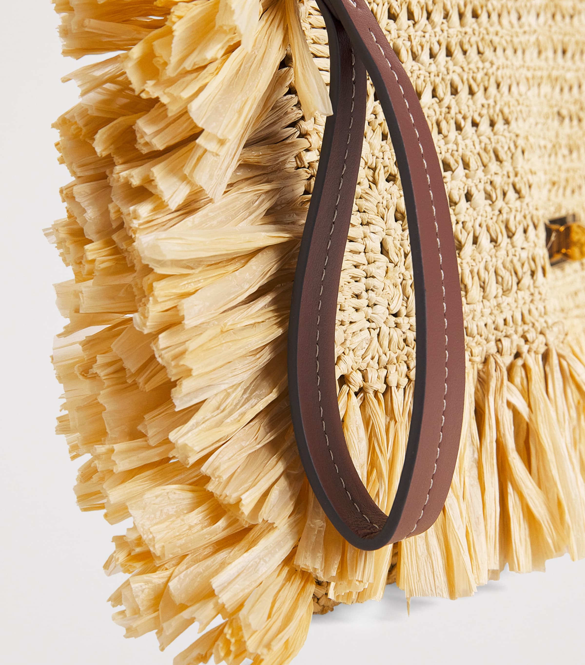 Anya Hindmarch Oversized Raffia Clutch Bag Natural Raffia Image 4