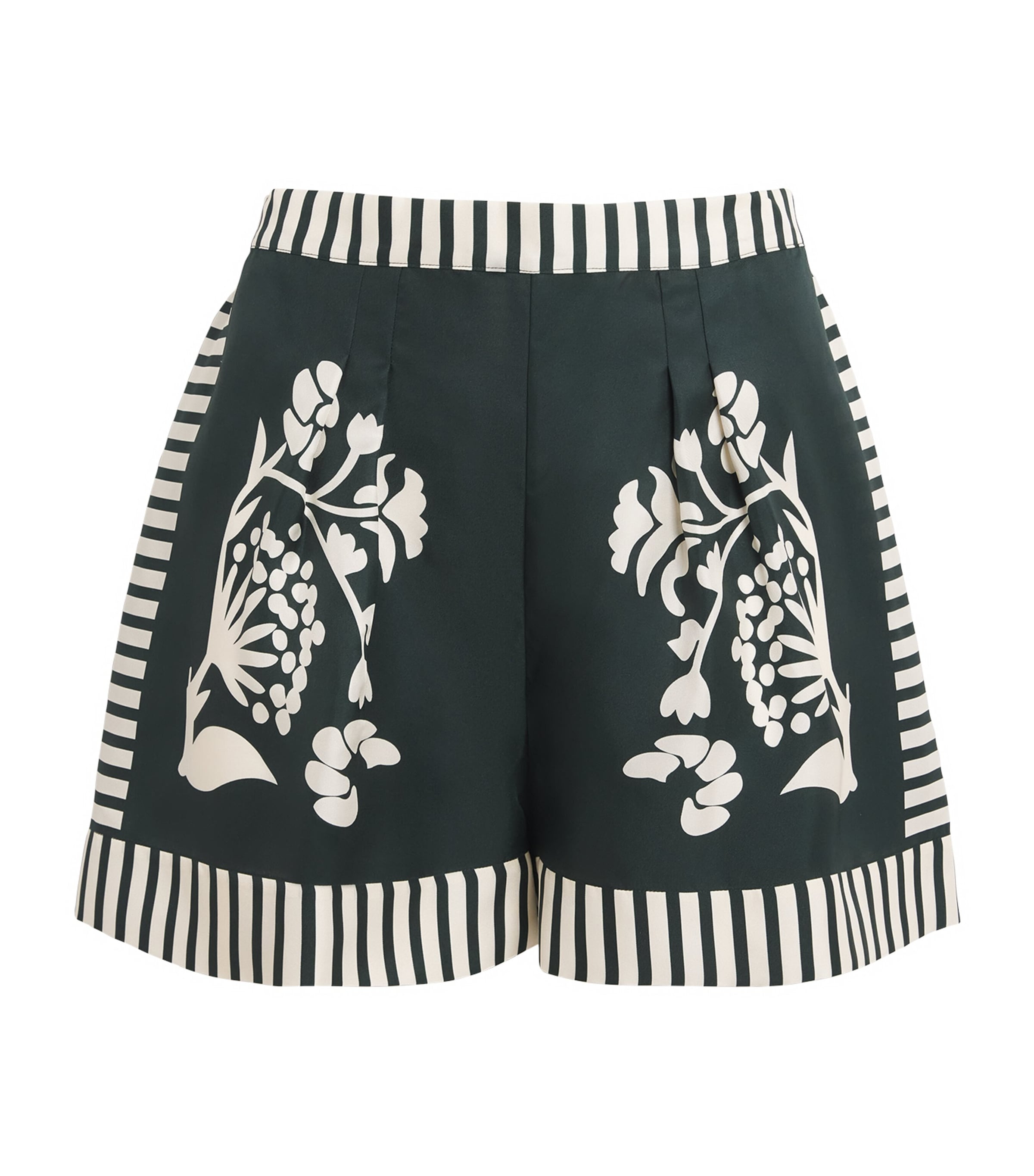 Eres Womens Silk Floral Arjun Shorts Scarabee/pan Image 1