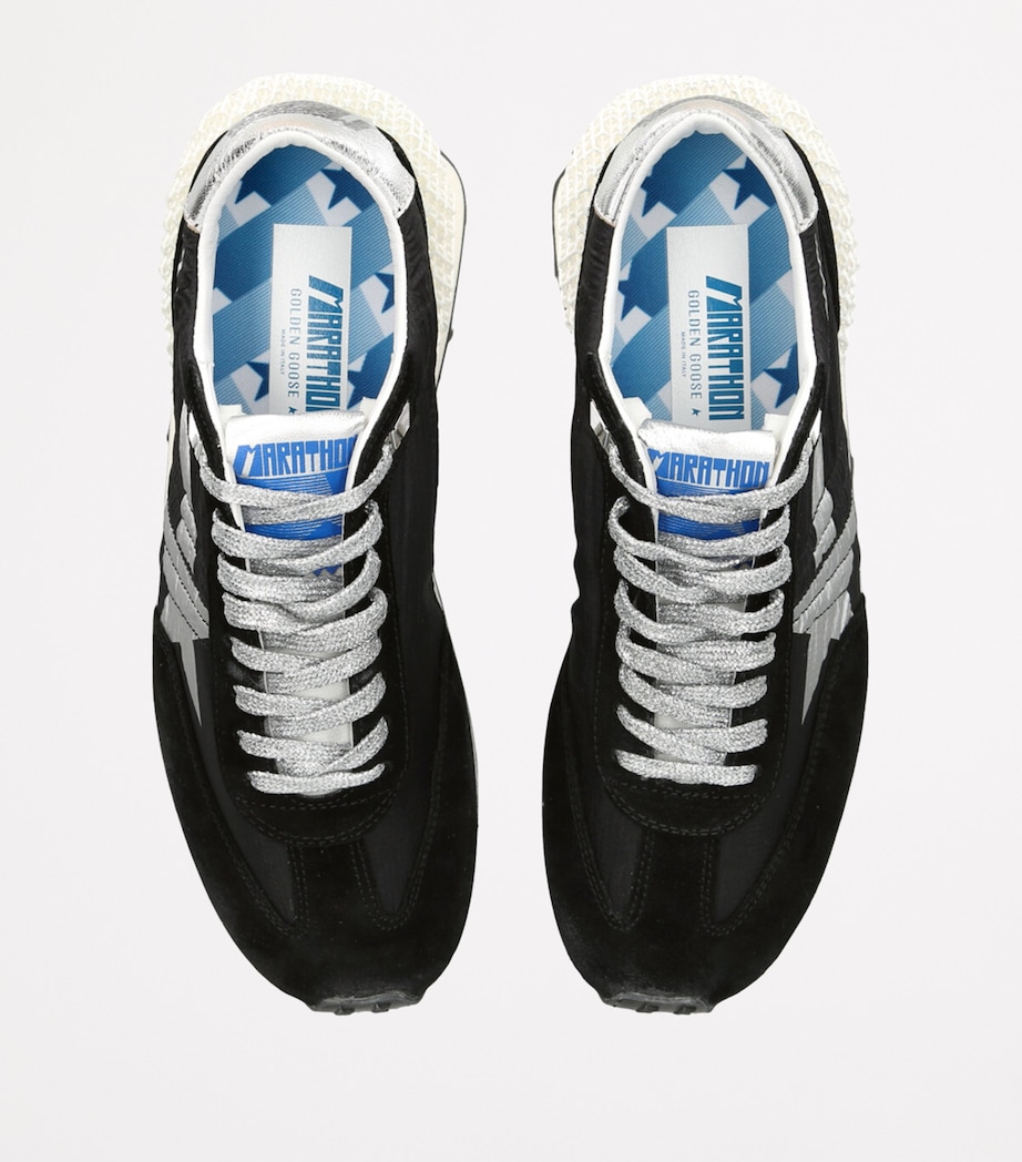 Golden Goose Mens Marathon Runner Sneakers Black/comb Image 4