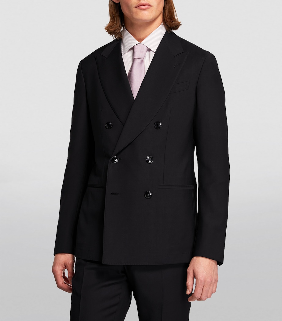 Wool Double-Breasted Two-Piece Suit UBUV Image 3