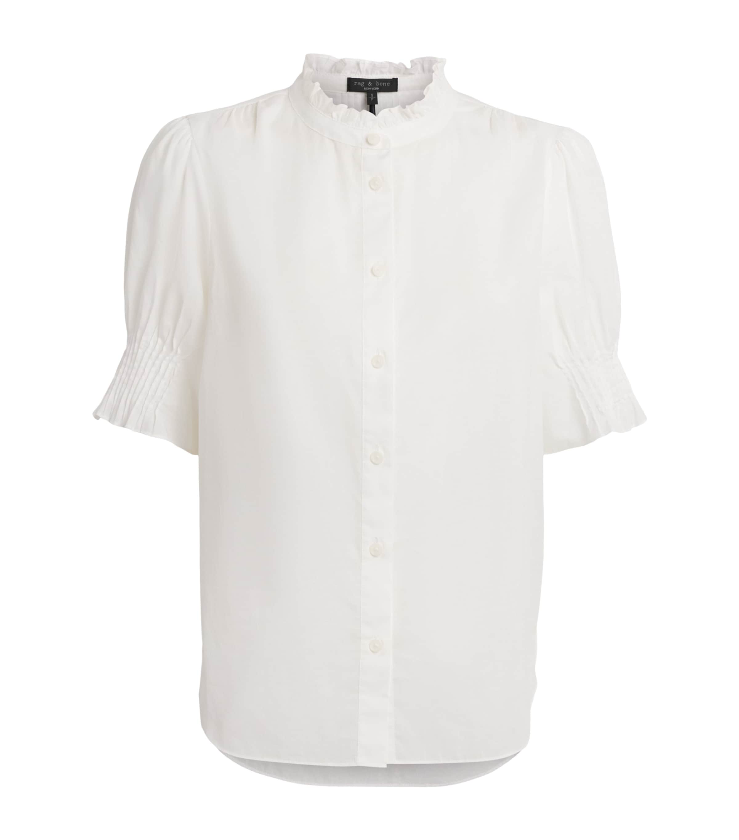 Rag & Bone Womens Cotton Dakota Blouse Bone Image 1