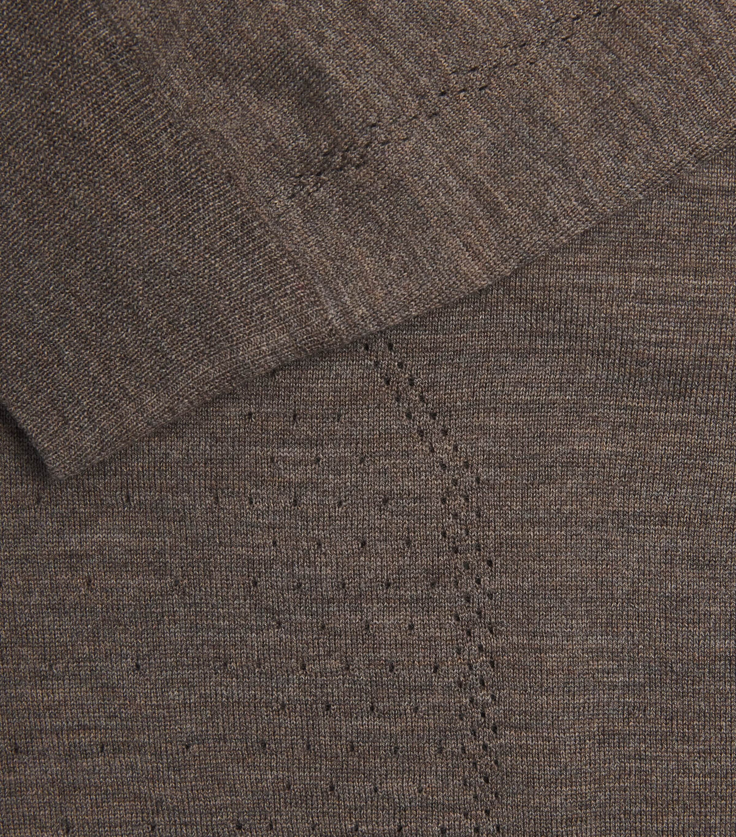 Alba Mens Wool Embroidered Sweater Melange Be Image 6