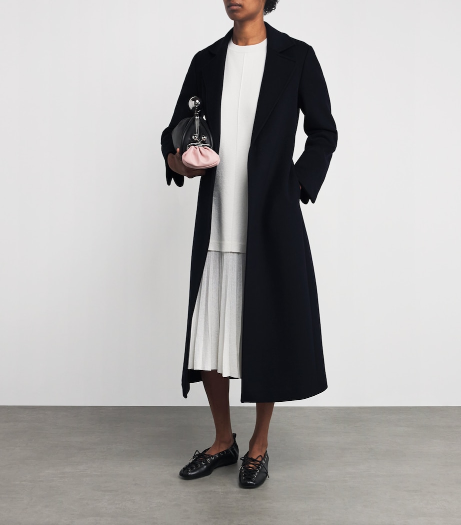 Virgin Wool Double-Breasted Coat NAVY Image 2