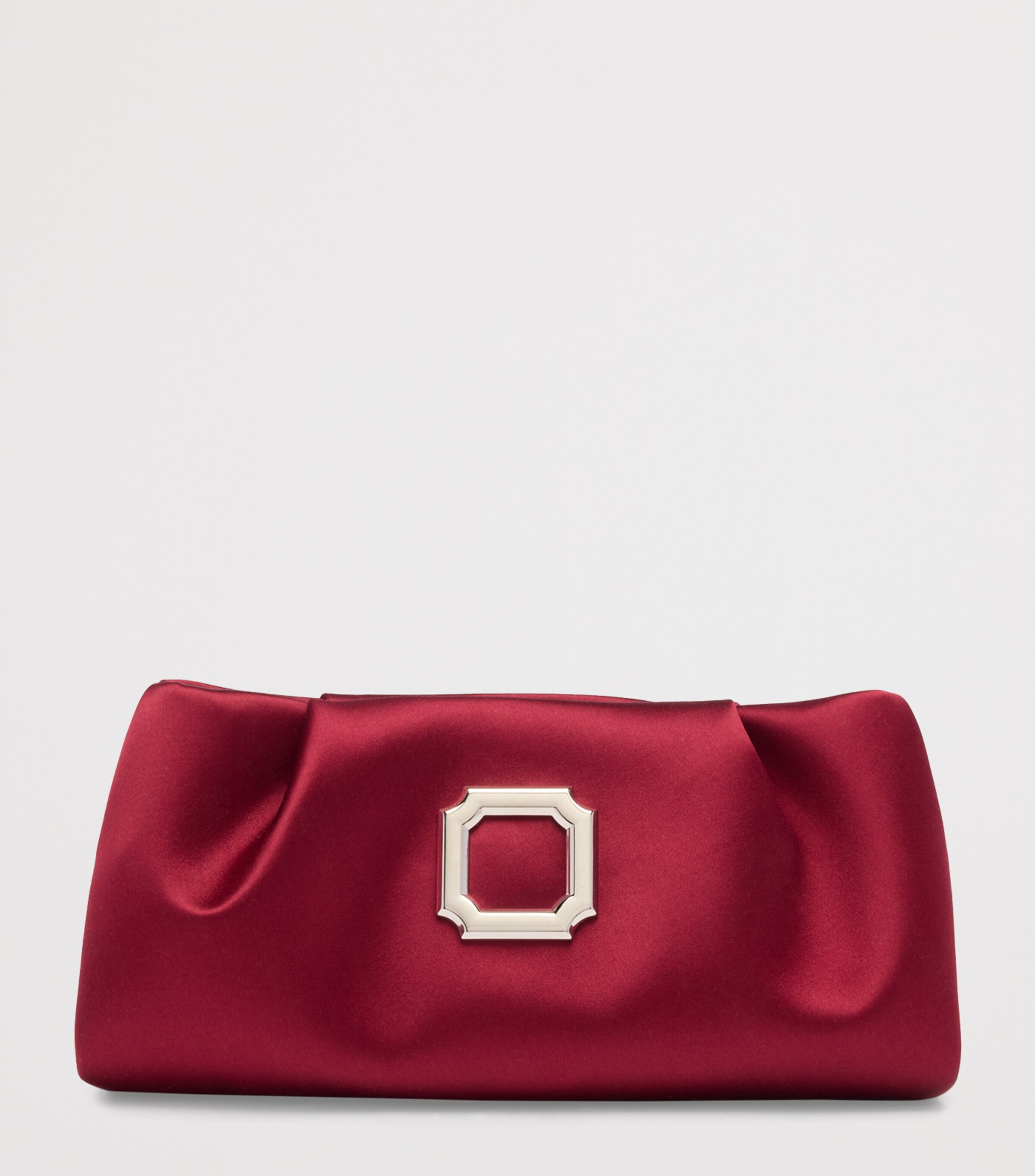 Satin Vittoria Soft Clutch Bag WINE Image 4
