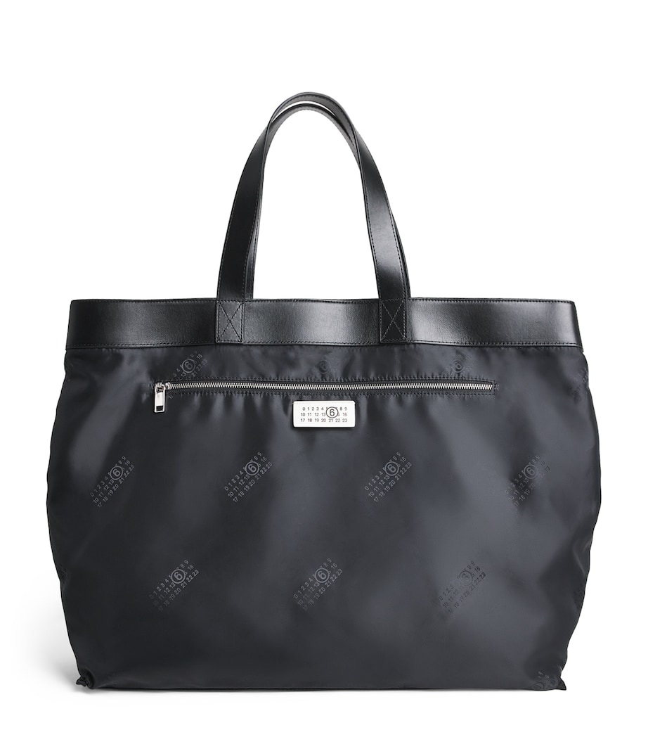 Calfskin-Trim Reverse Tote Bag HA751 Image 1