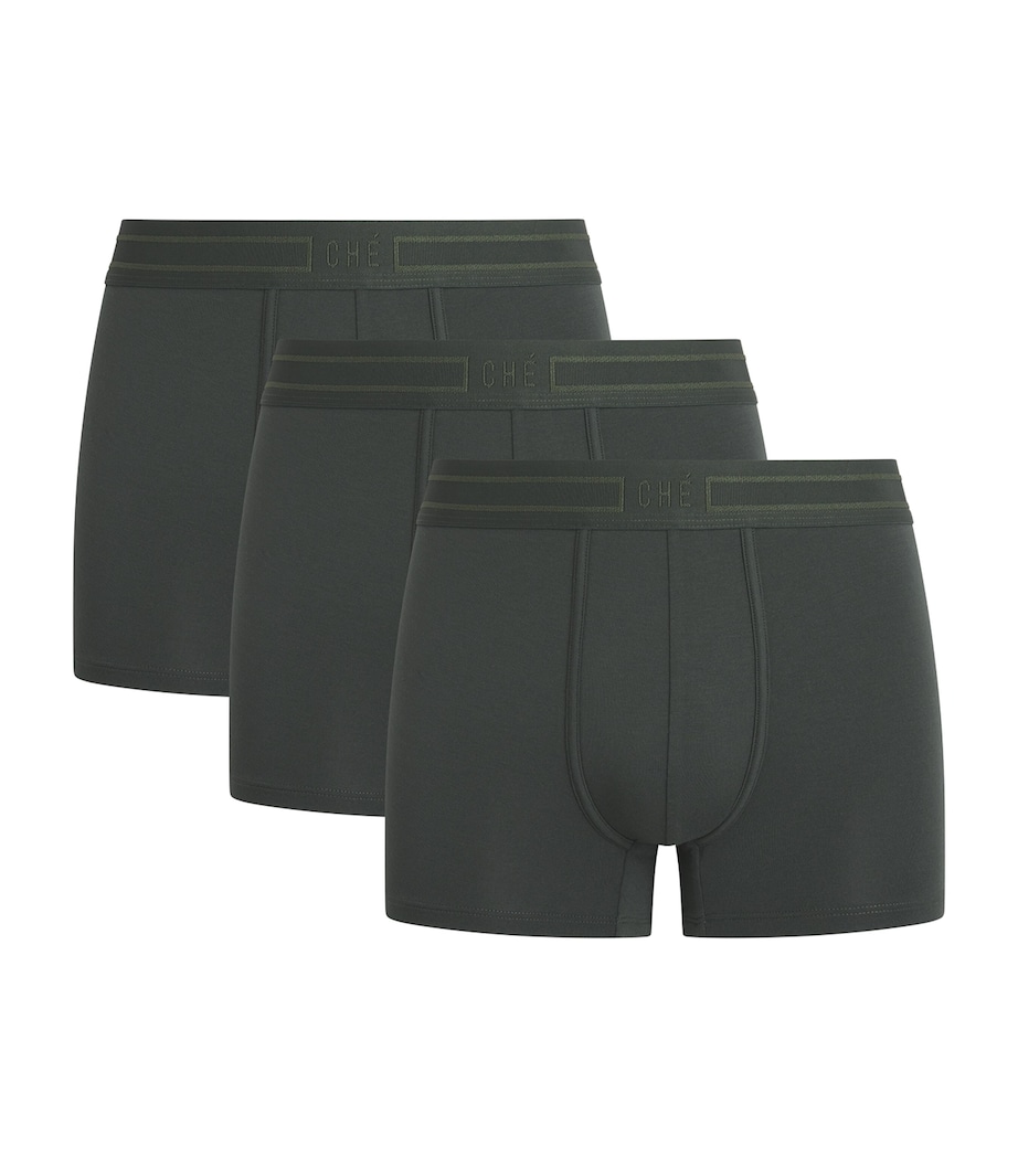 Logo-Waist Trunks (Pack of 3) PINE GREEN Image 1