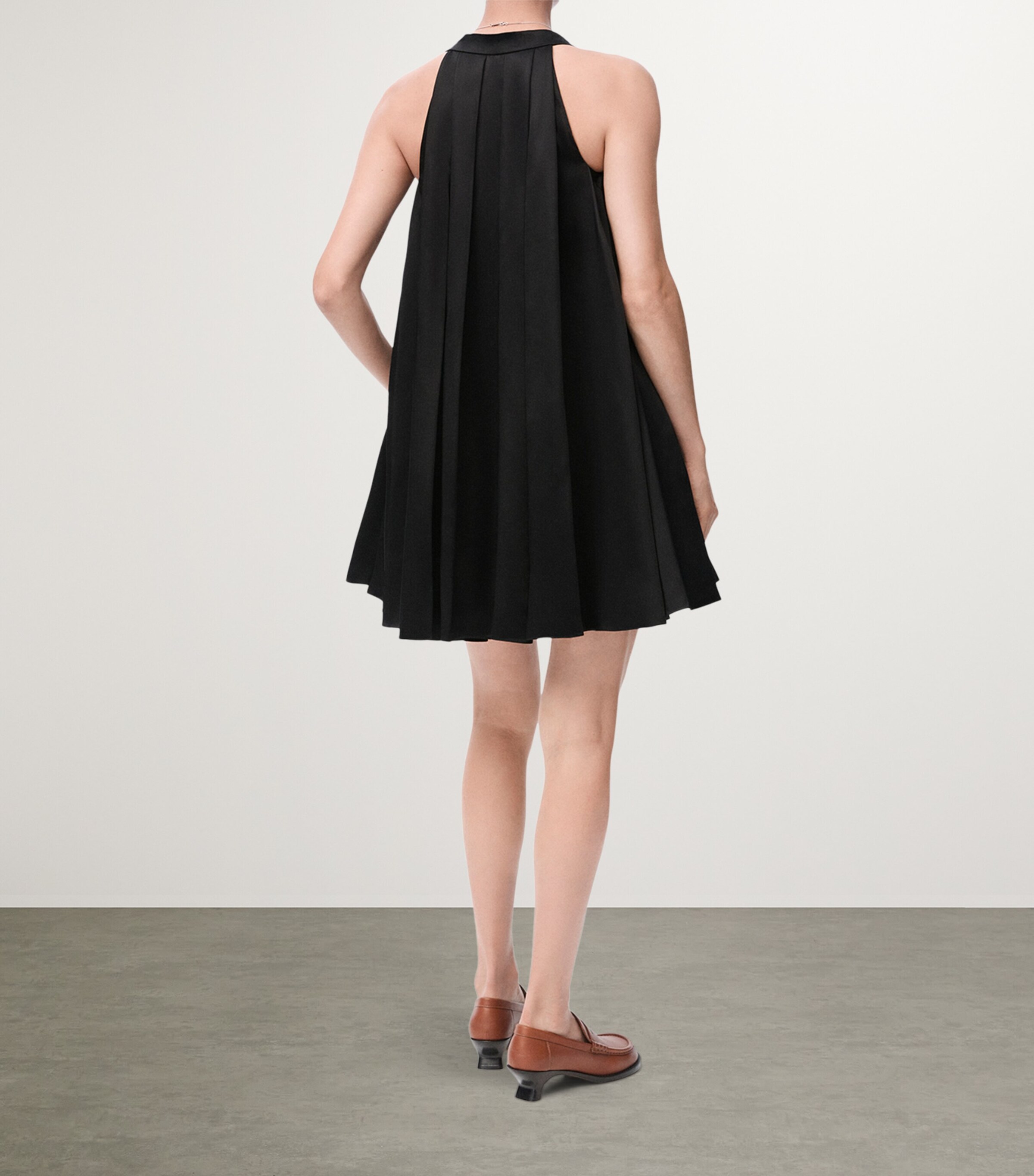 Trapeze Mini Dress BLACK Image 3