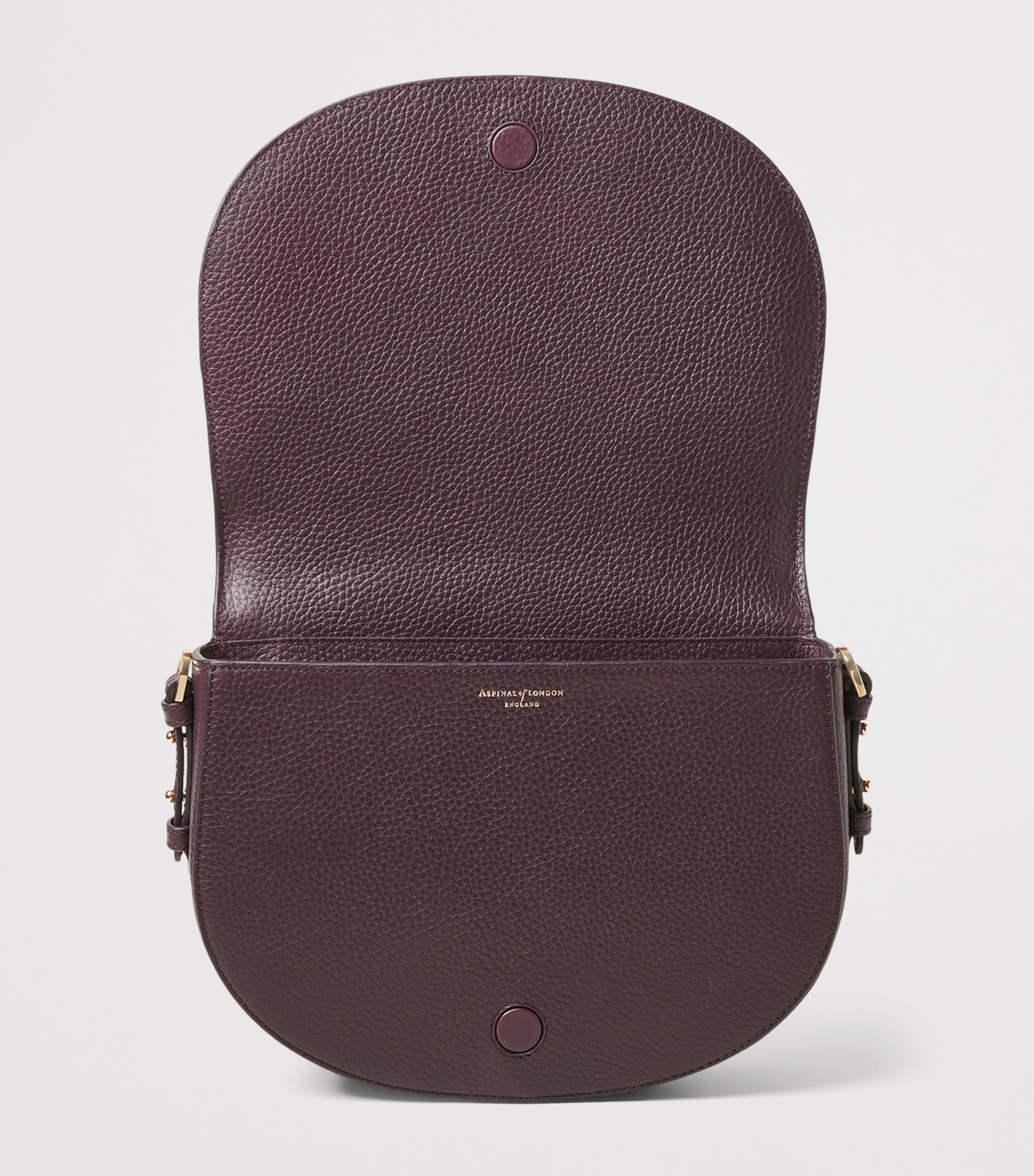 Aspinal Of London Leather Stella Cross-Body Satchel Fig Image 4
