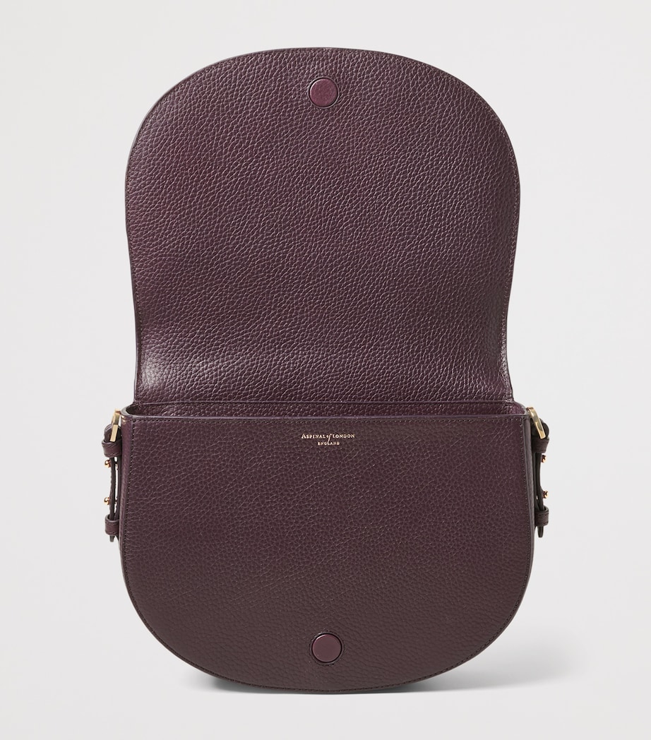Aspinal Of London Leather Stella Cross-Body Satchel Fig Image 4