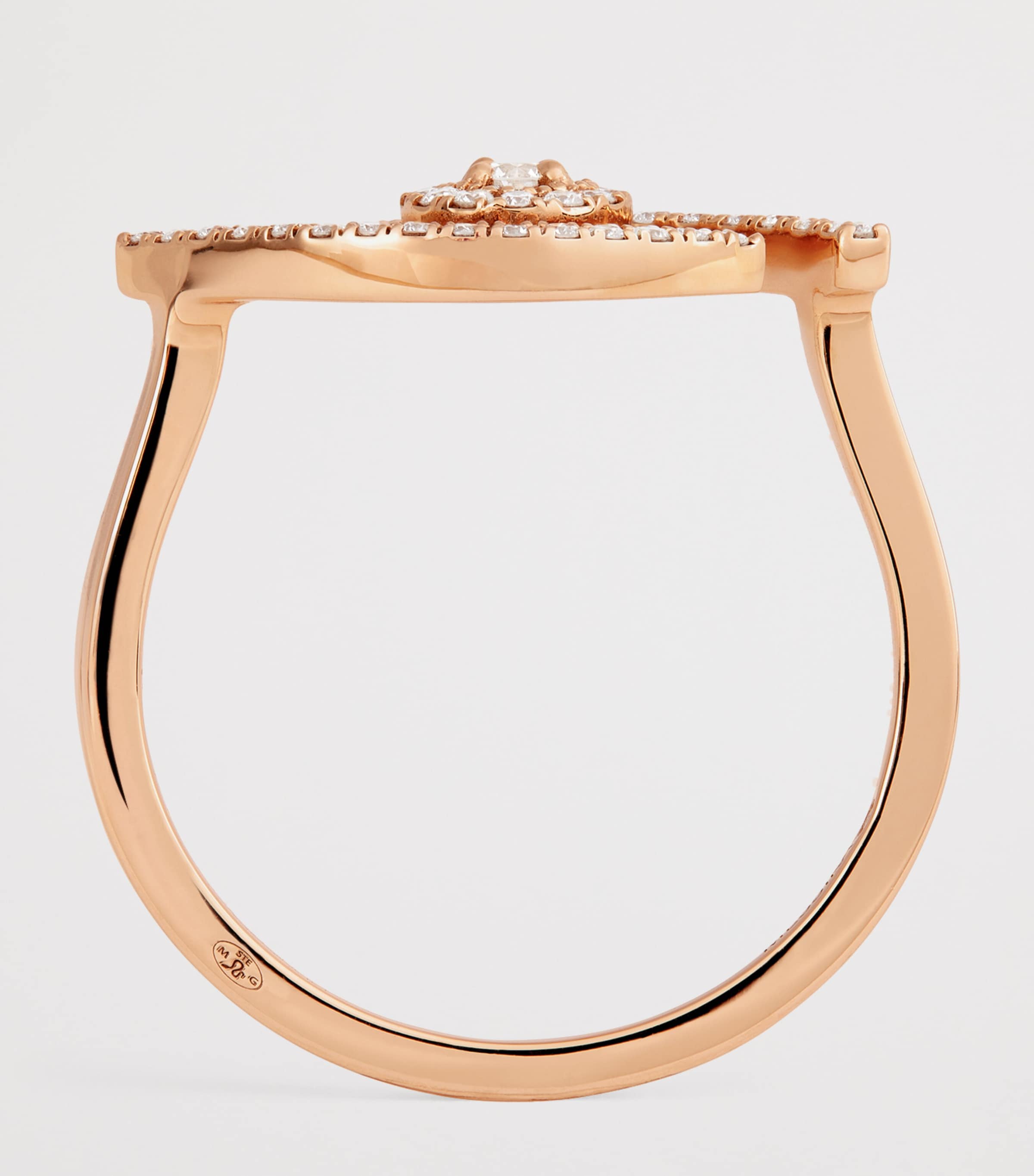 Messika Lucky Eye Pink Gold and Diamond Ring Pink Gold Image 3