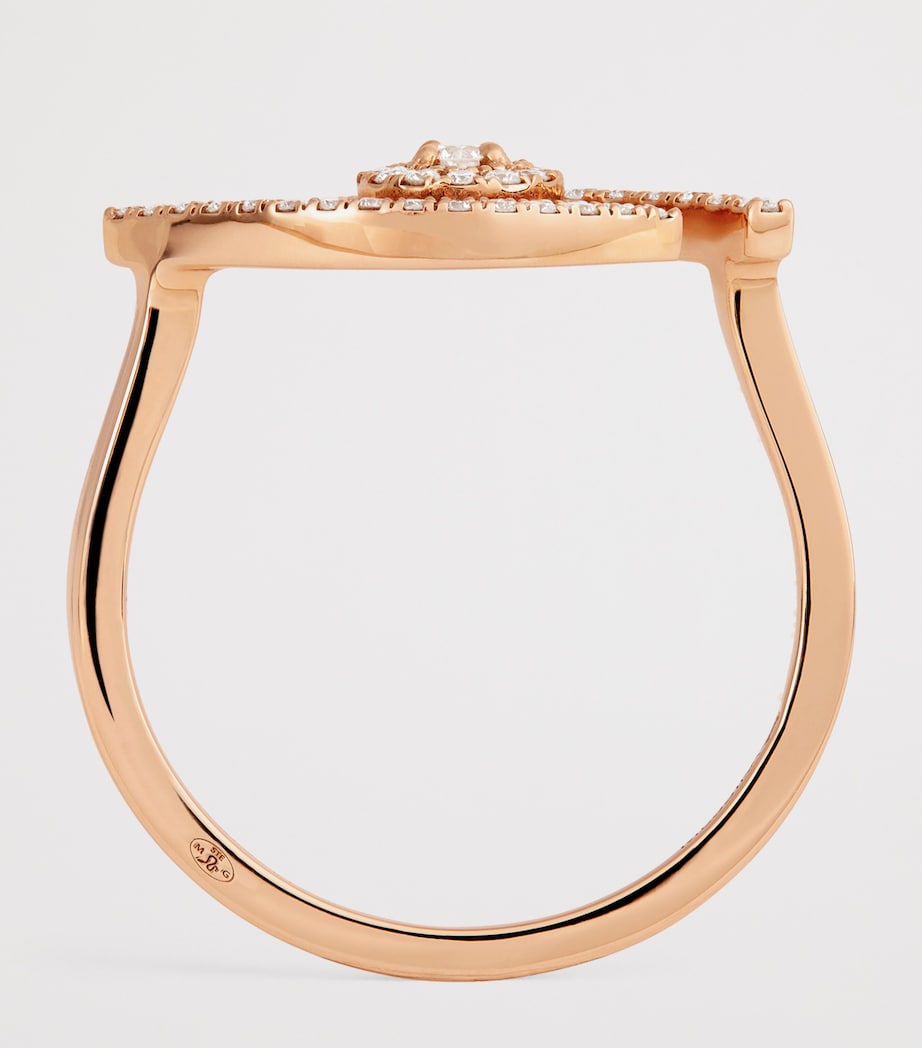 Messika Lucky Eye Pink Gold and Diamond Ring Pink Gold Image 3