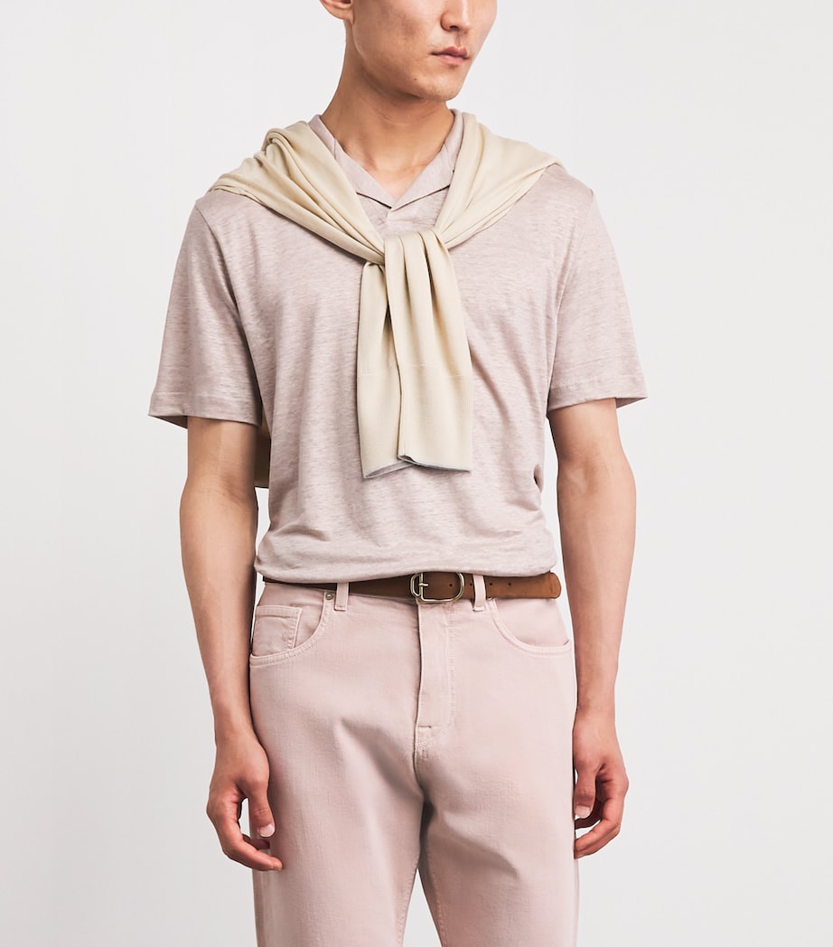 Eleventy Suede Belt Cacao Image 4