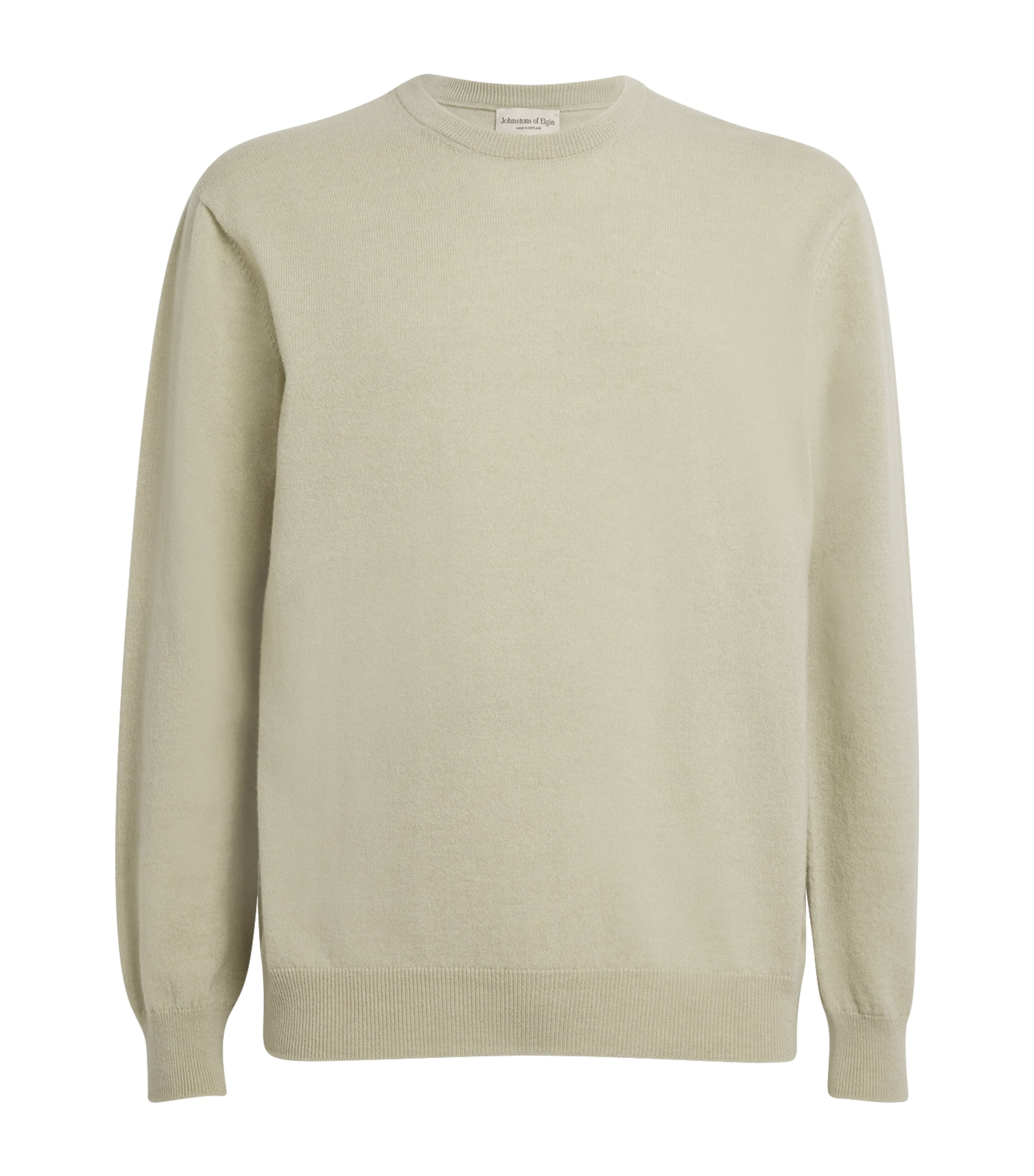 Shop Johnstons Of Elgin Cashmere Crew-neck Sweater In Green