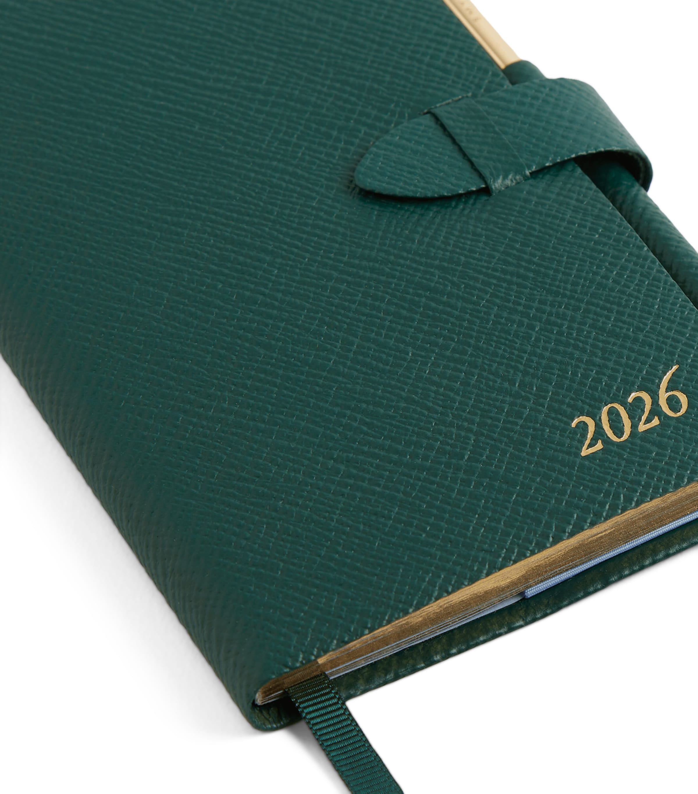 Panama Leather 2026 Weekly Diary FOREST GREEN Image 5
