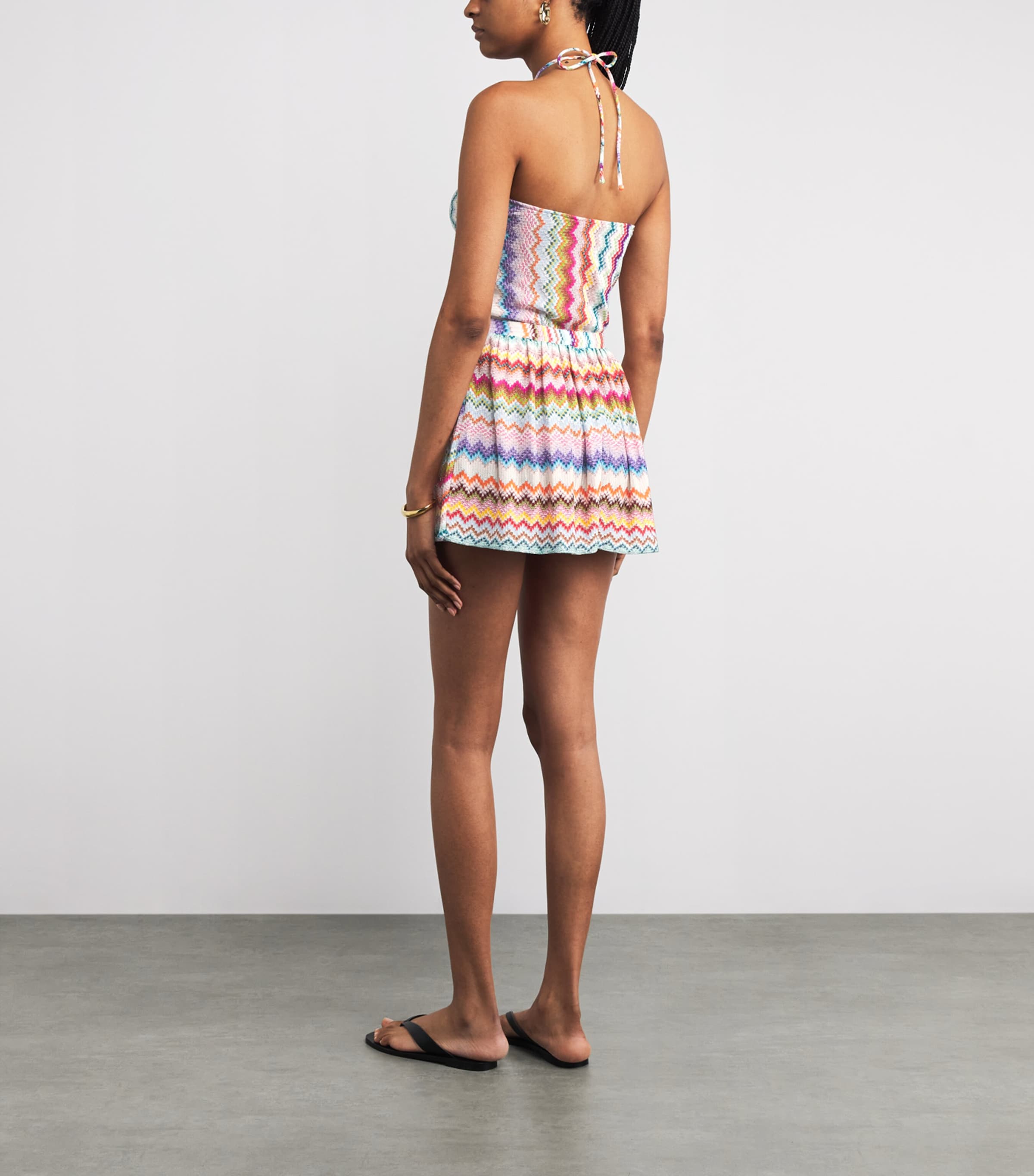 Zigzag Halter Playsuit SM9WVMULTI LIGHT BSE Image 3