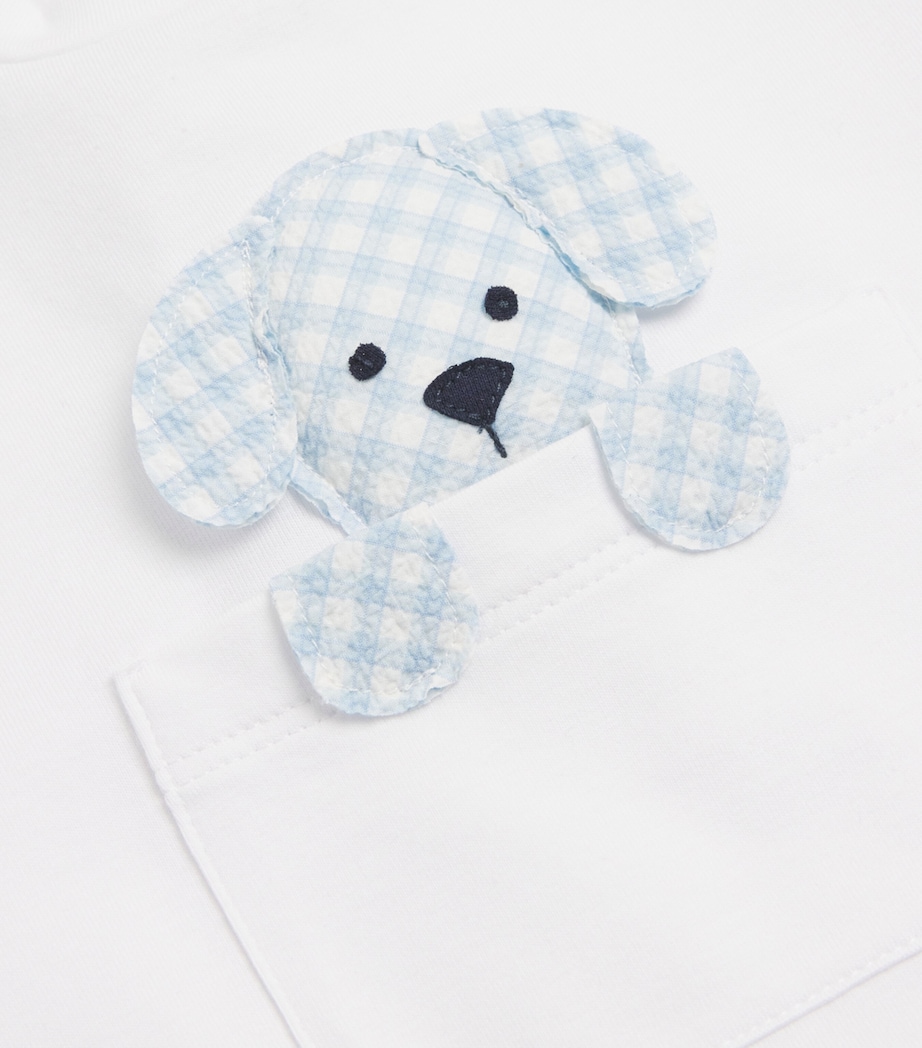 Stretch-Cotton Dog Bodysuit (3-18 Months) 010 WHITE Image 3