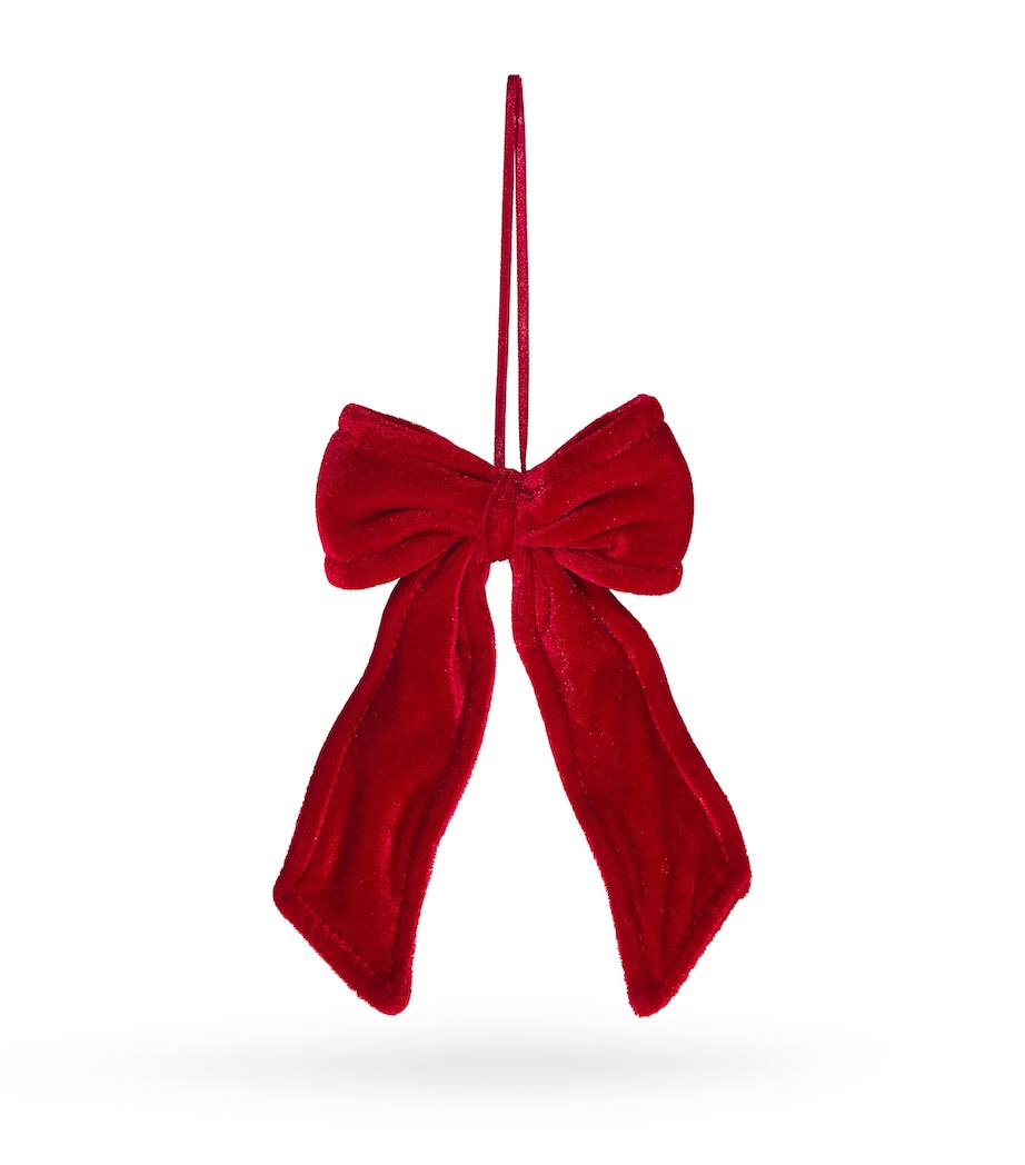 Luxury Garland Mini Velvet Bow Deep Red Image 1