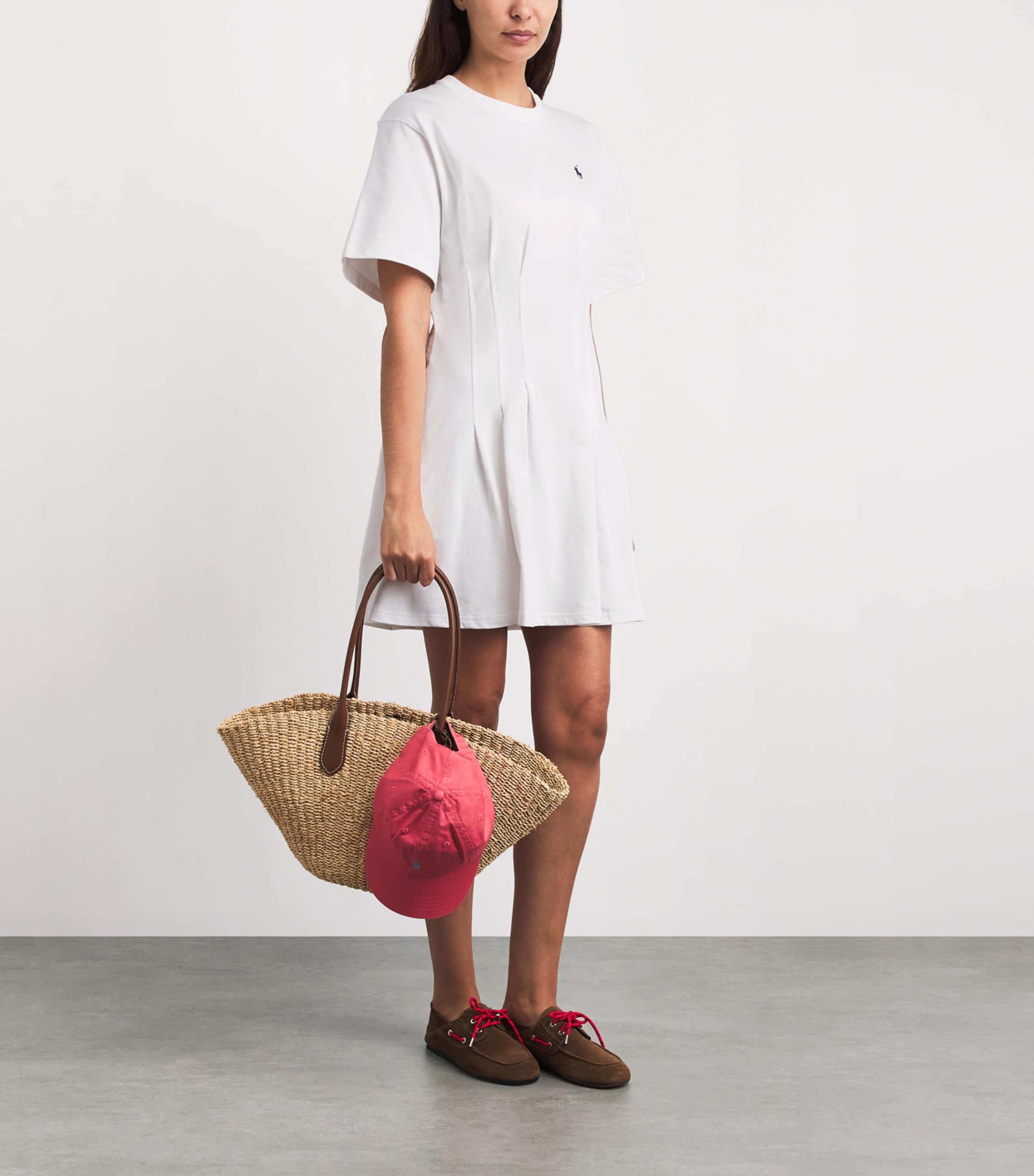 Polo Ralph Lauren Cotton Shaped Mini Dress - White