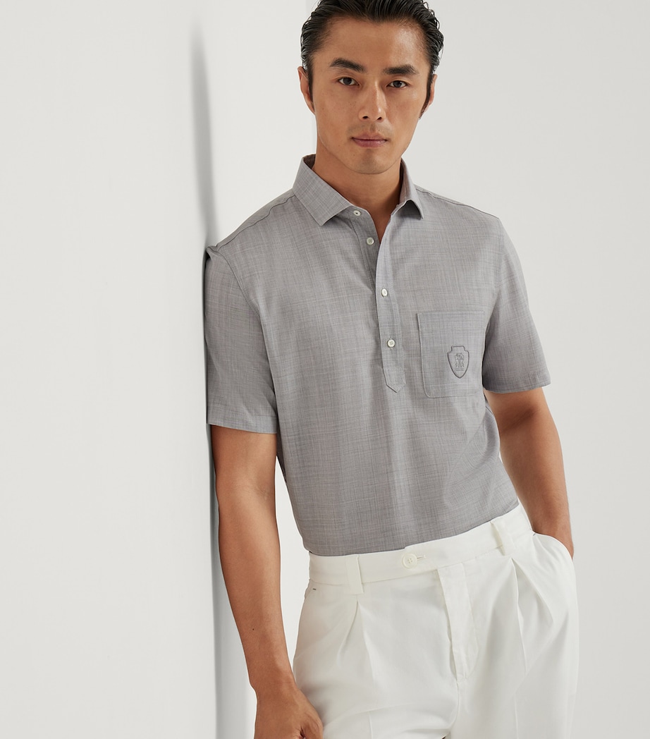 Virgin Wool Polo Shirt CPY01 Image 5