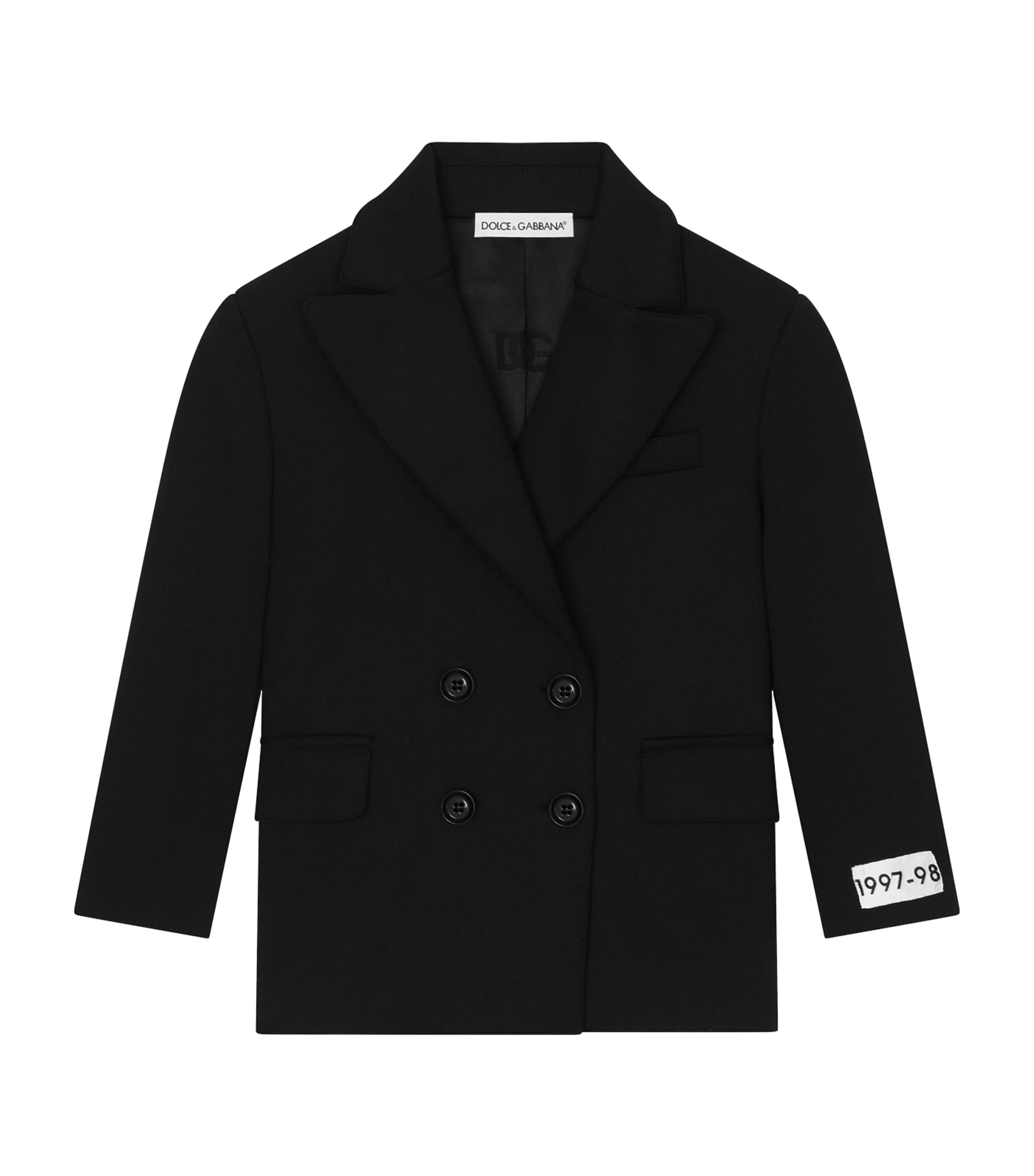 Dolce & Gabbana Kids' Double-breasted Blazer In Black