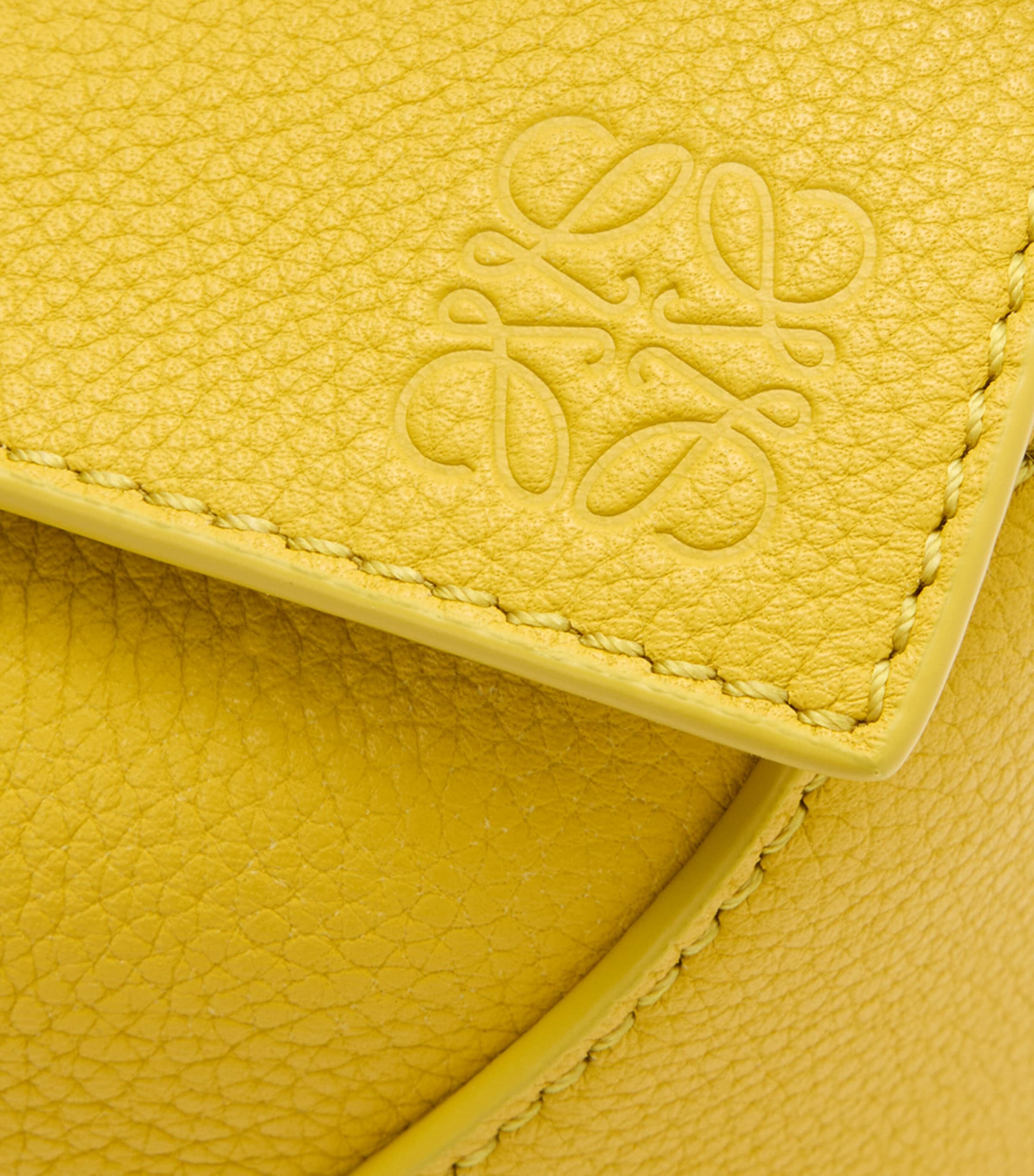 Mini Leather Puzzle Edge Top-Handle Bag DANDELION Image 6