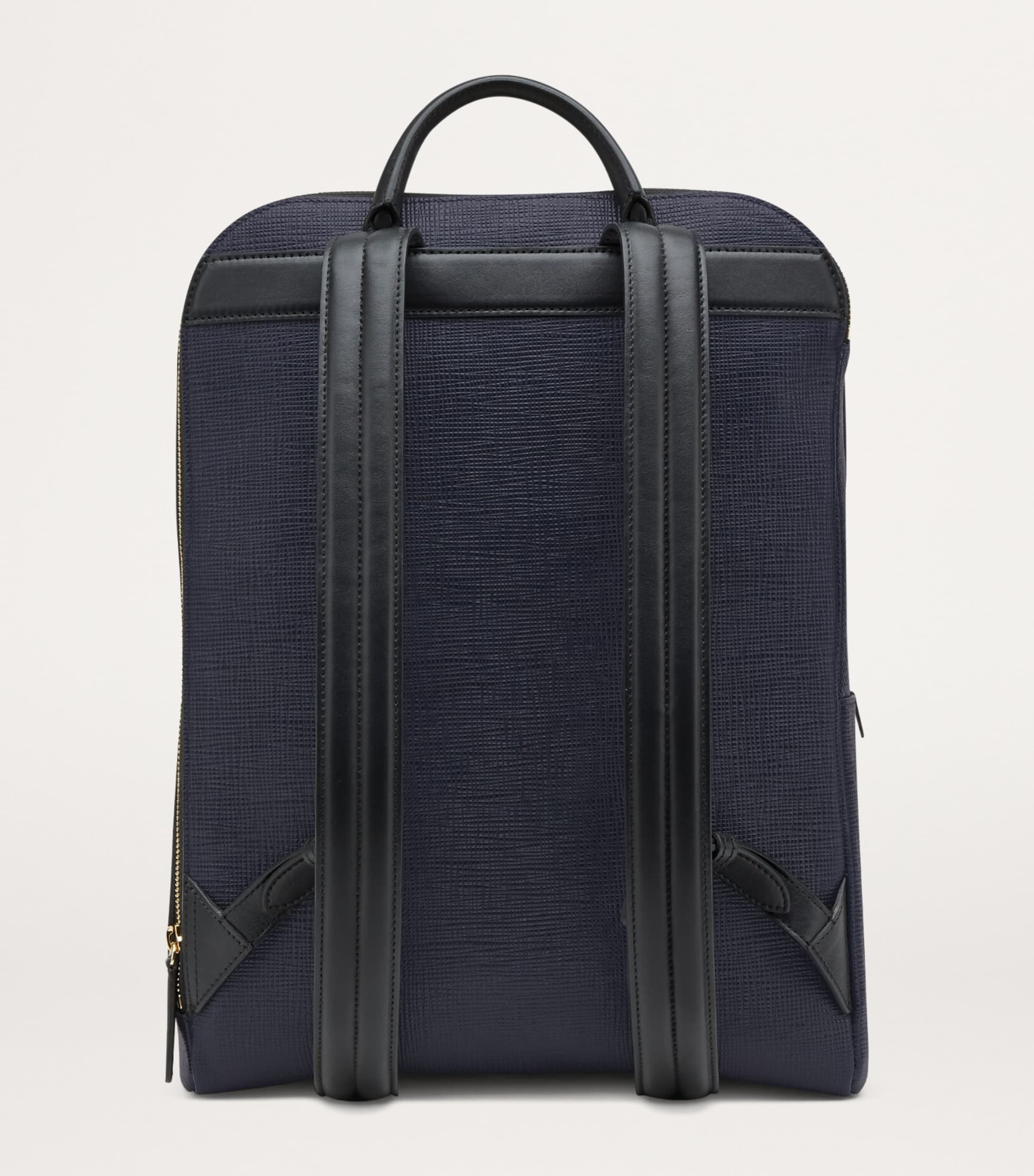 Smythson Leather Panama Backpack Navy Image 3