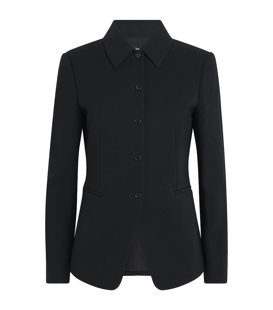 Theory Womens Cutaway Blazer Black Image 1