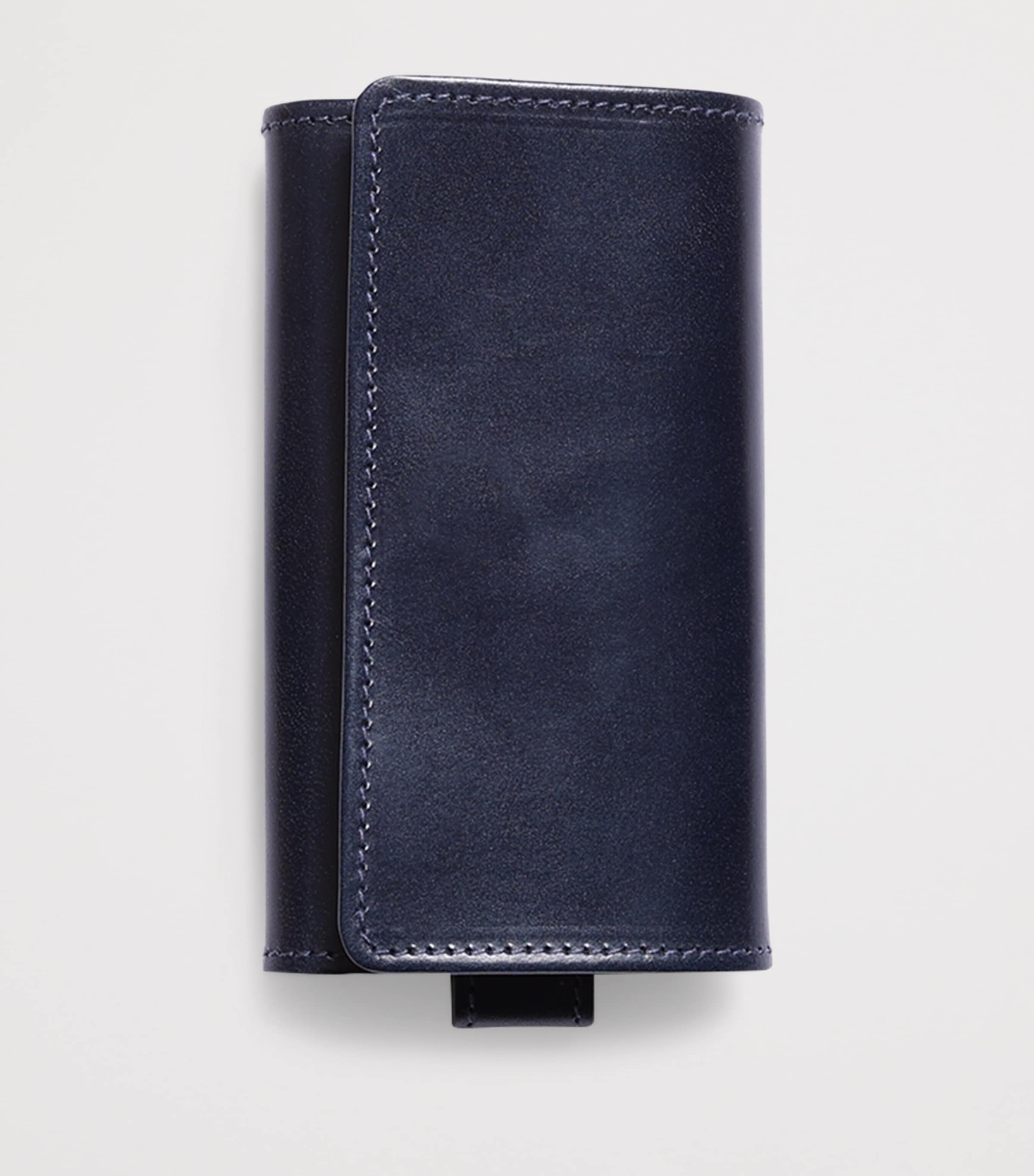 Swaine Leather Key Case Navy/navy Image 2
