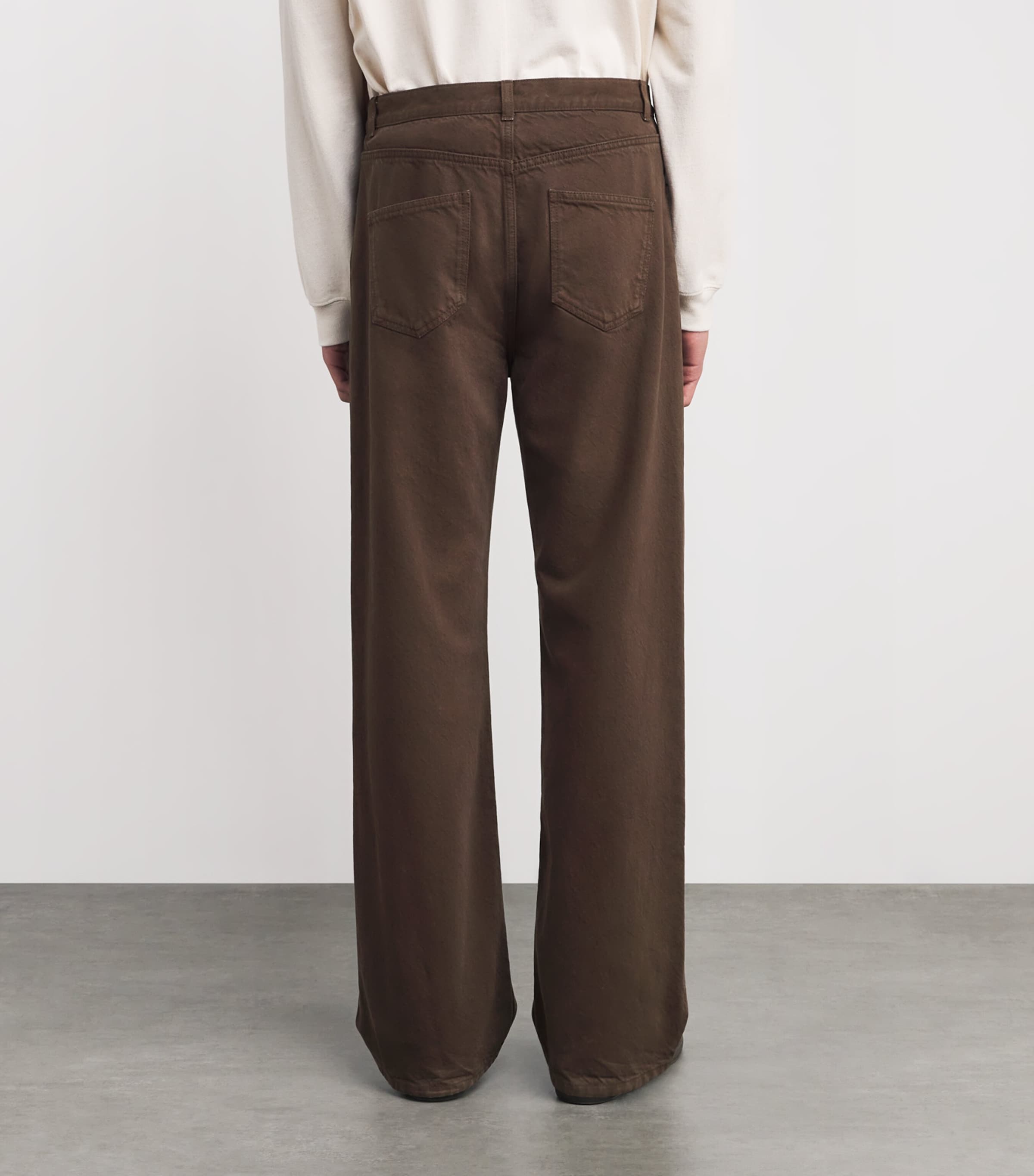 The Row Mens Siouxie Straight Jeans Brown Grey Image 4