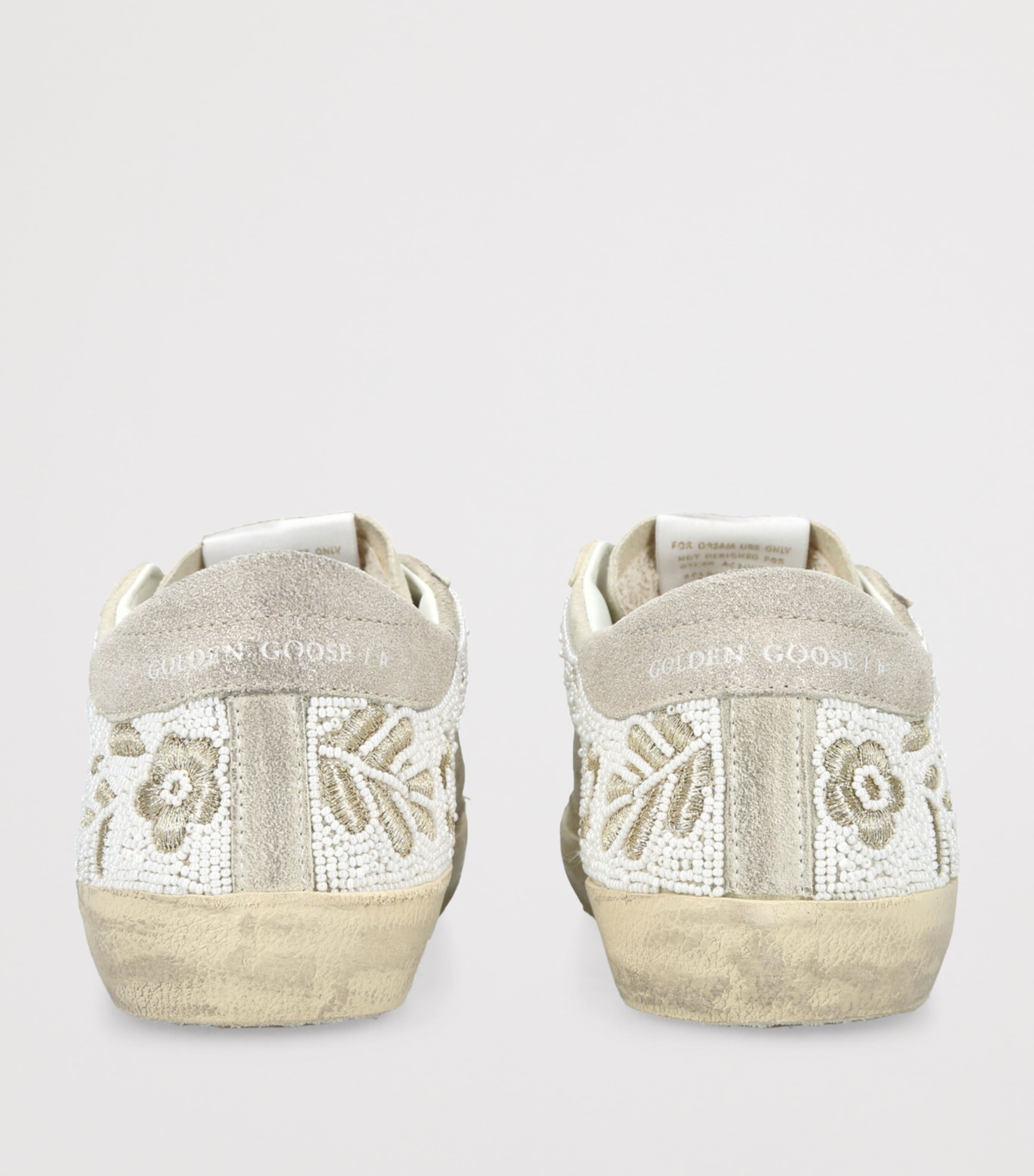 Suede Embellished Super-Star Sneakers BEIGE COMB Image 2