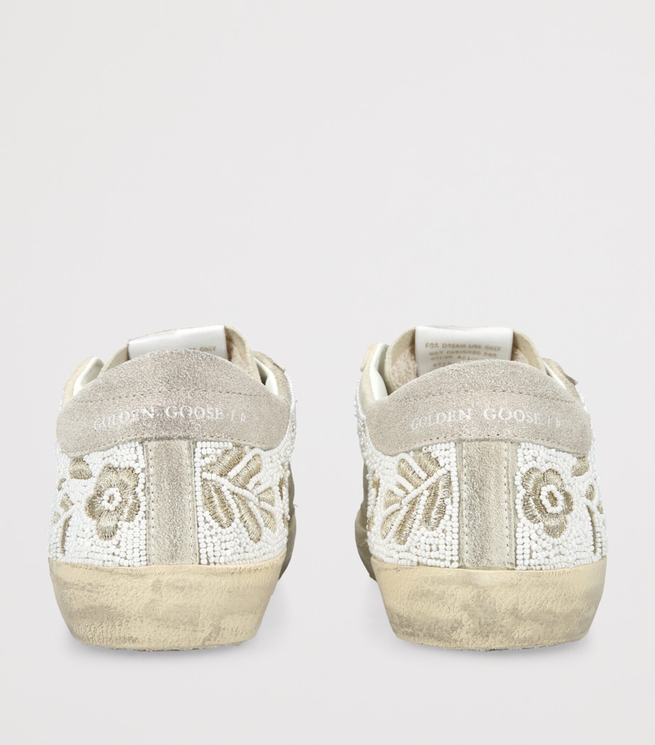 Suede Embellished Super-Star Sneakers BEIGE COMB Image 2