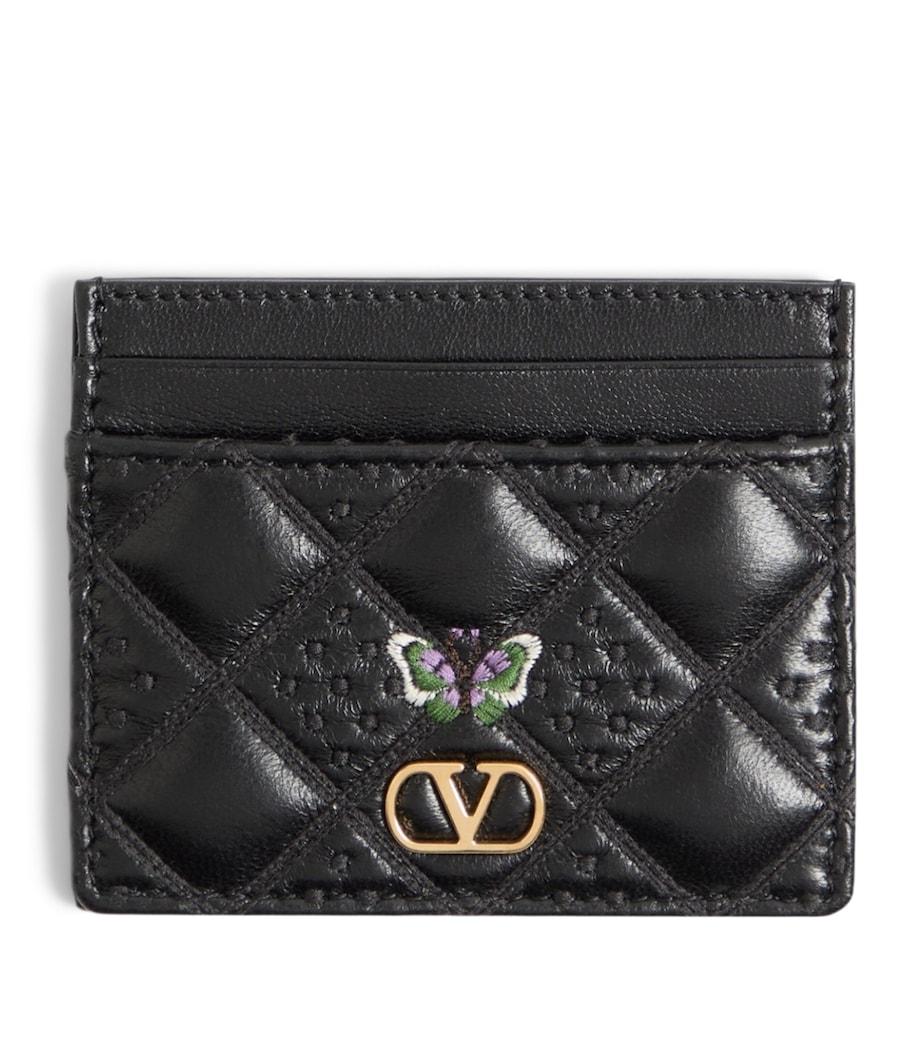 Valentino Garavani Leather Flutterby Card Holder Image 1