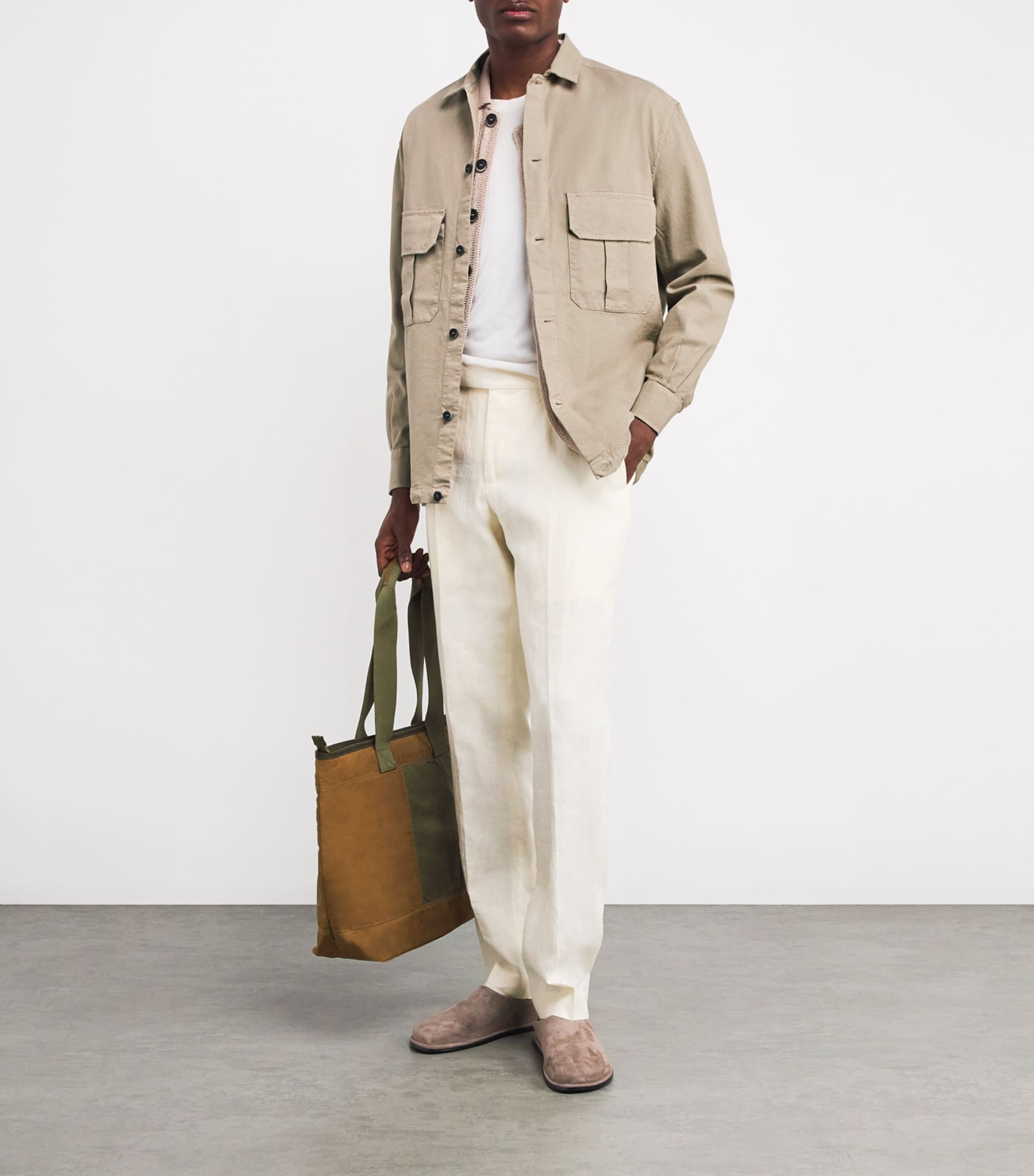 Cotton Drawstring Overshirt 530 SASSO Image 2