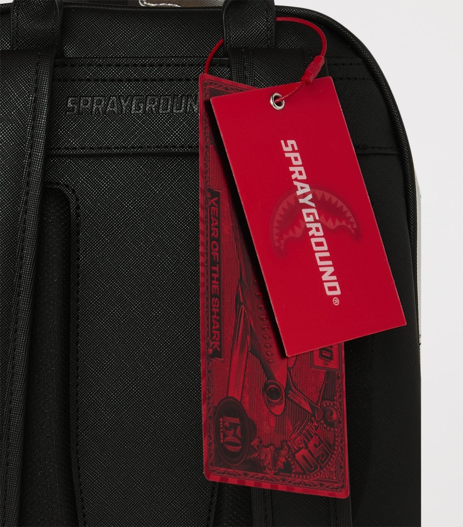Sprayground Side Drip Savage Backpack Silver Side Drip Image 6