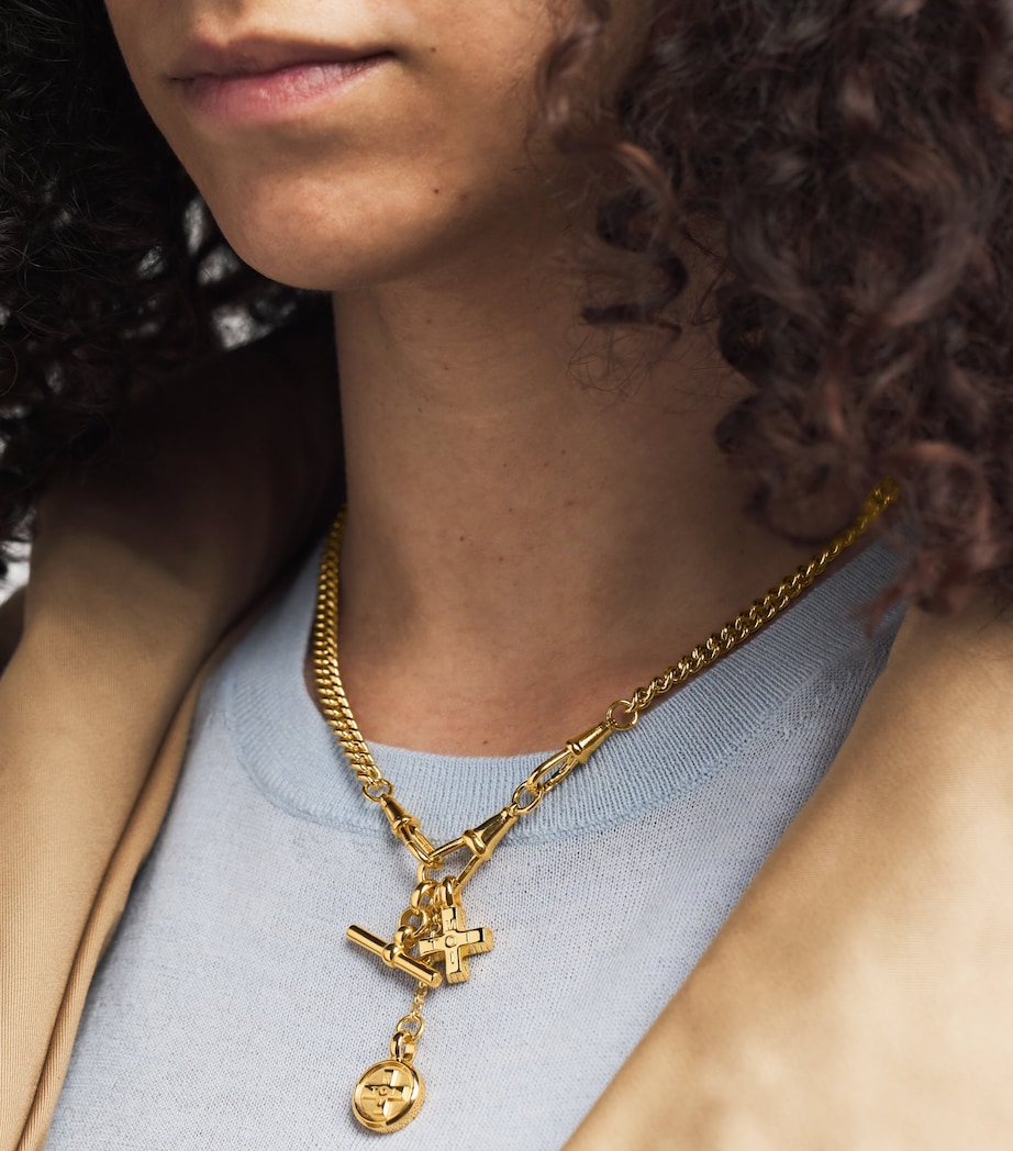 TILLY SVEAAS Gold-Plated Moi + Toi Cluster Necklace Gold Image 4