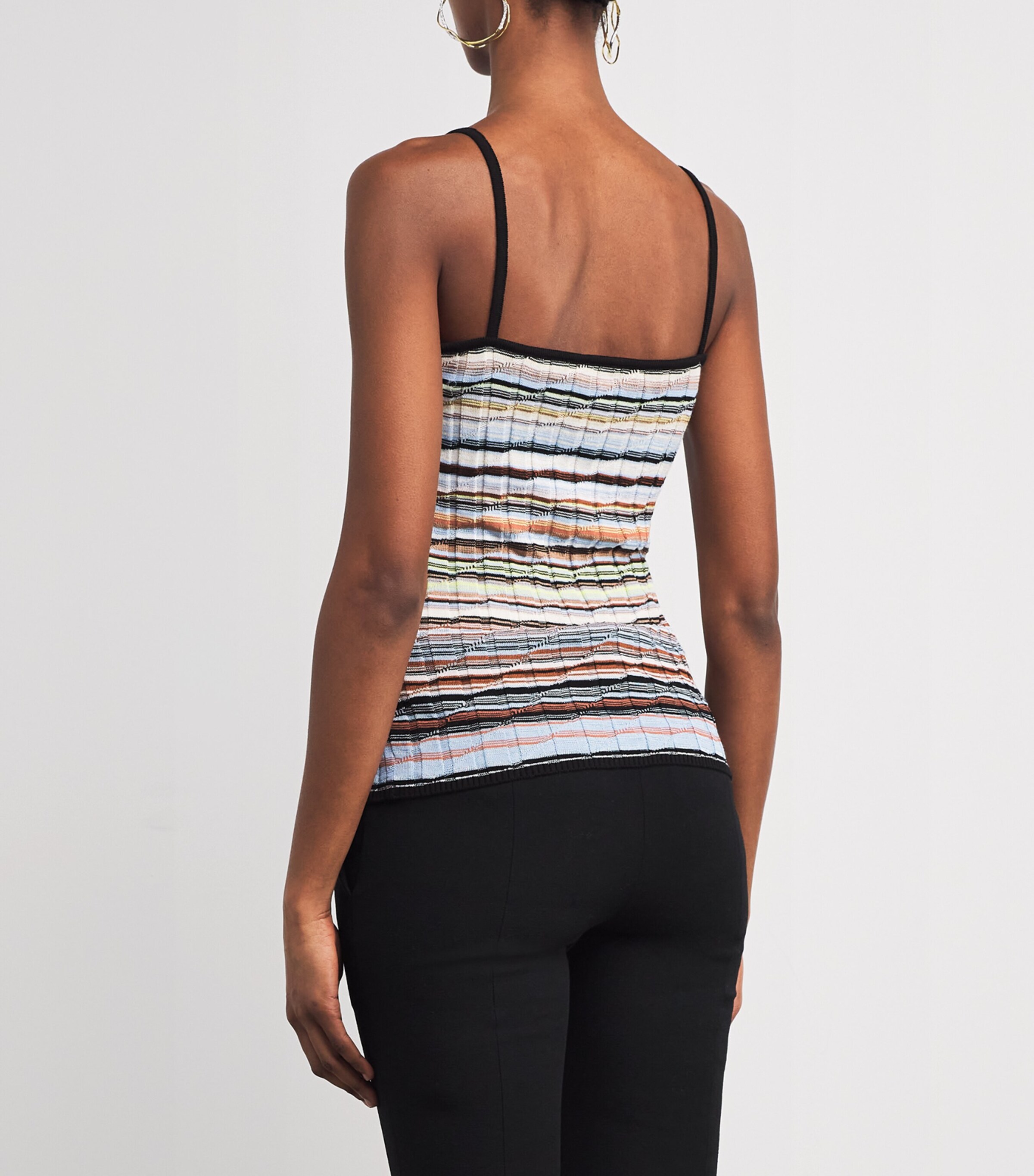 Missoni Womens Rib-Knit Stripe Tank Top Multicolor Image 4