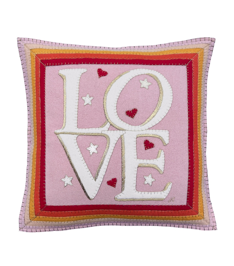 Jan Constantine Love Logo Cushion Pink/multi Image 1