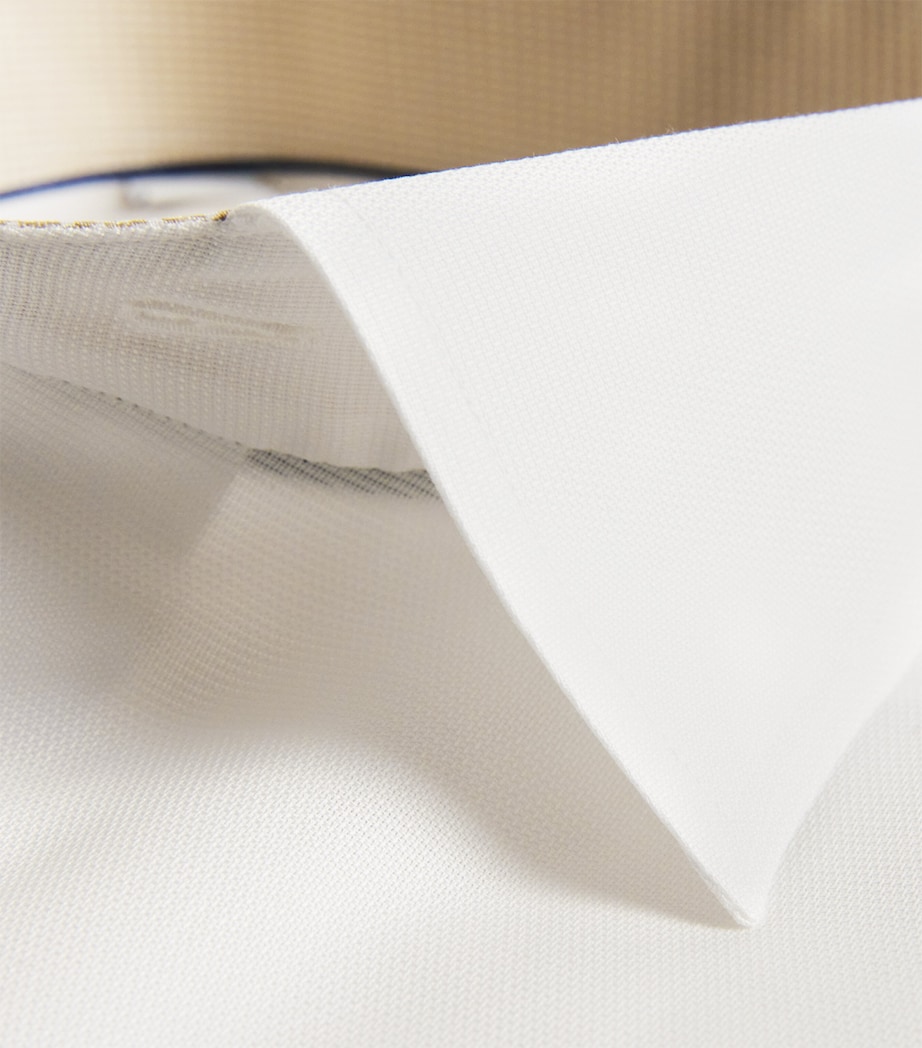 Cotton Semi Solid Slim-Fit Shirt WHITE SEMI Image 5