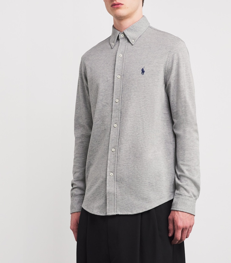 Cotton Oxford Shirt 020GREY Image 3