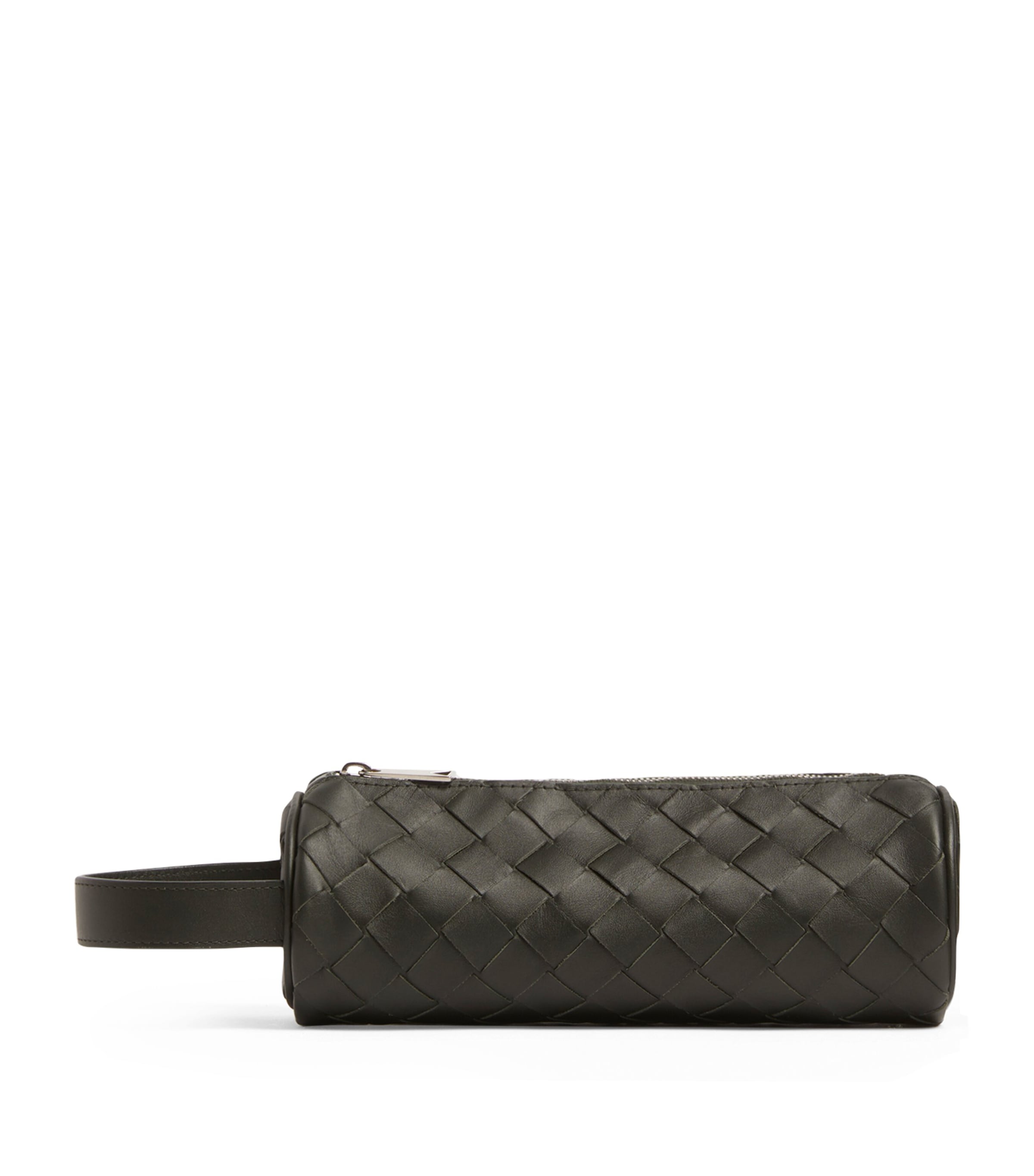 Bottega Veneta ダークグレー　ケース Bottega Veneta Grey Leather Intrecciato Pencil Case | Harrods UK
