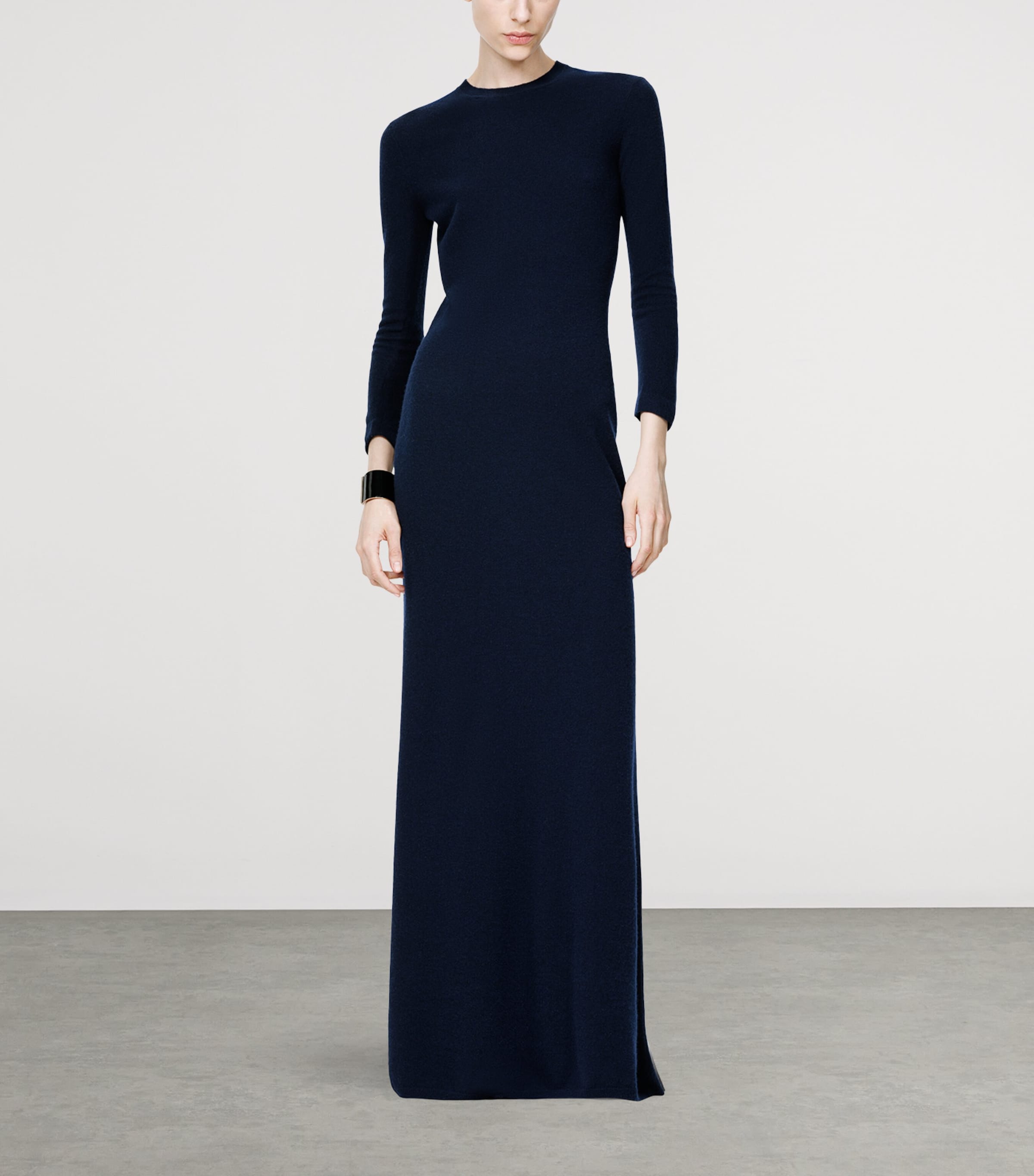 TOM FORD Womens Cashmere-Silk-Blend Sheer Back Maxi Dress Uch Image 3